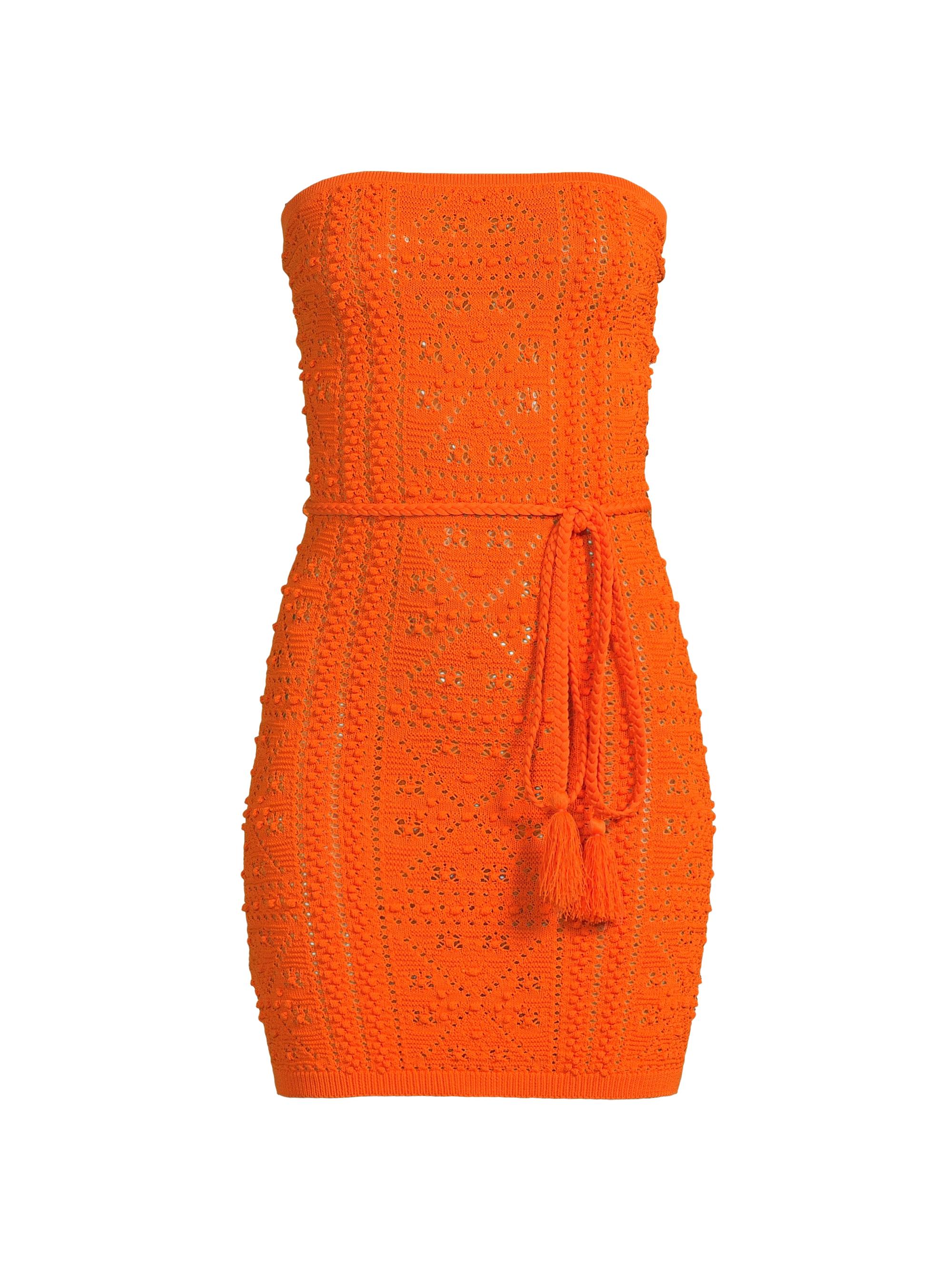 Milly Women's Bubble Pointelle Strapless Minidress - Coral