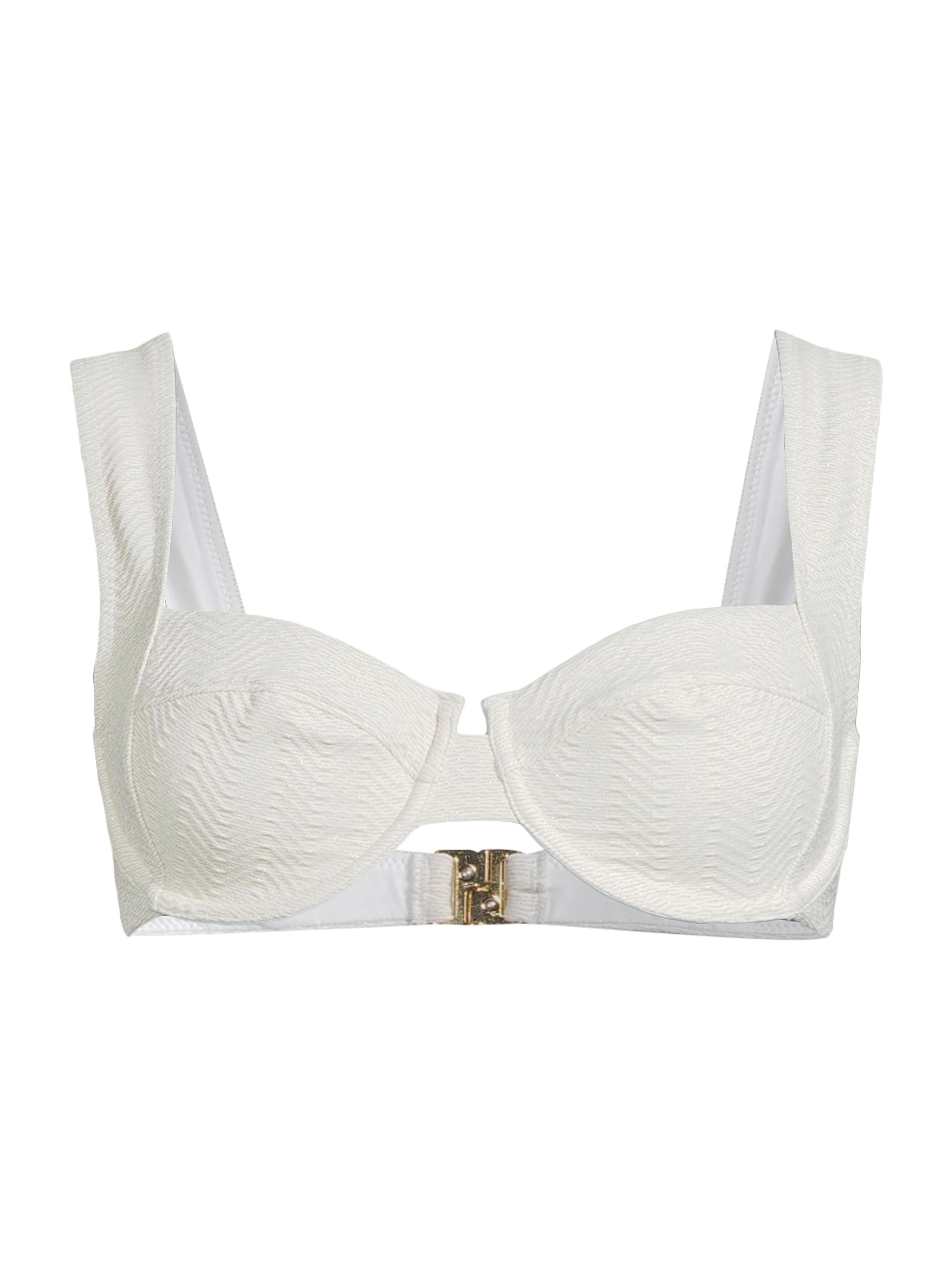 Milly Women's Chevron Underwire Bikini Top - Beige Gold