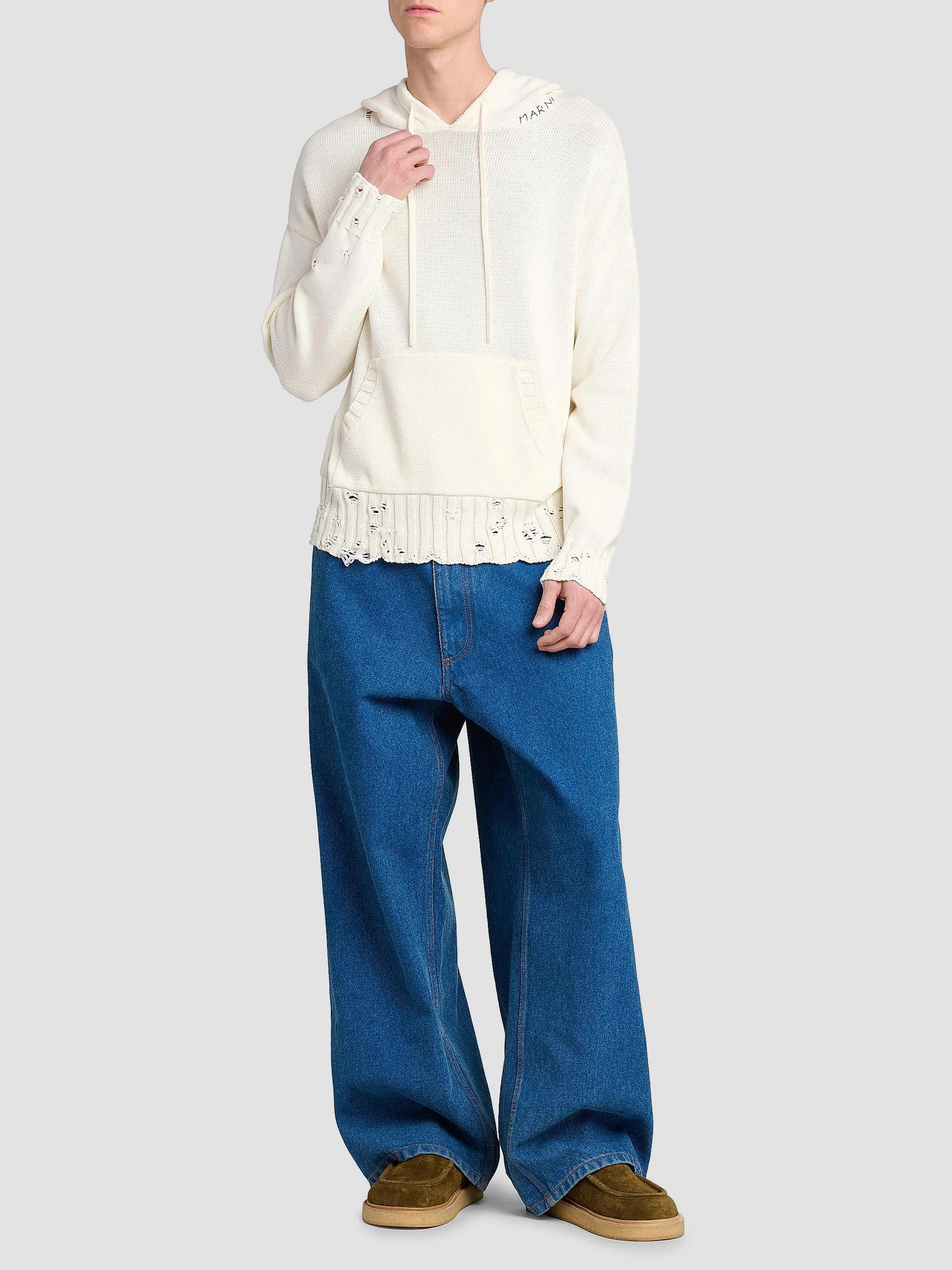 Marni Distressed Hooded Sweater | Saks Fifth Avenue