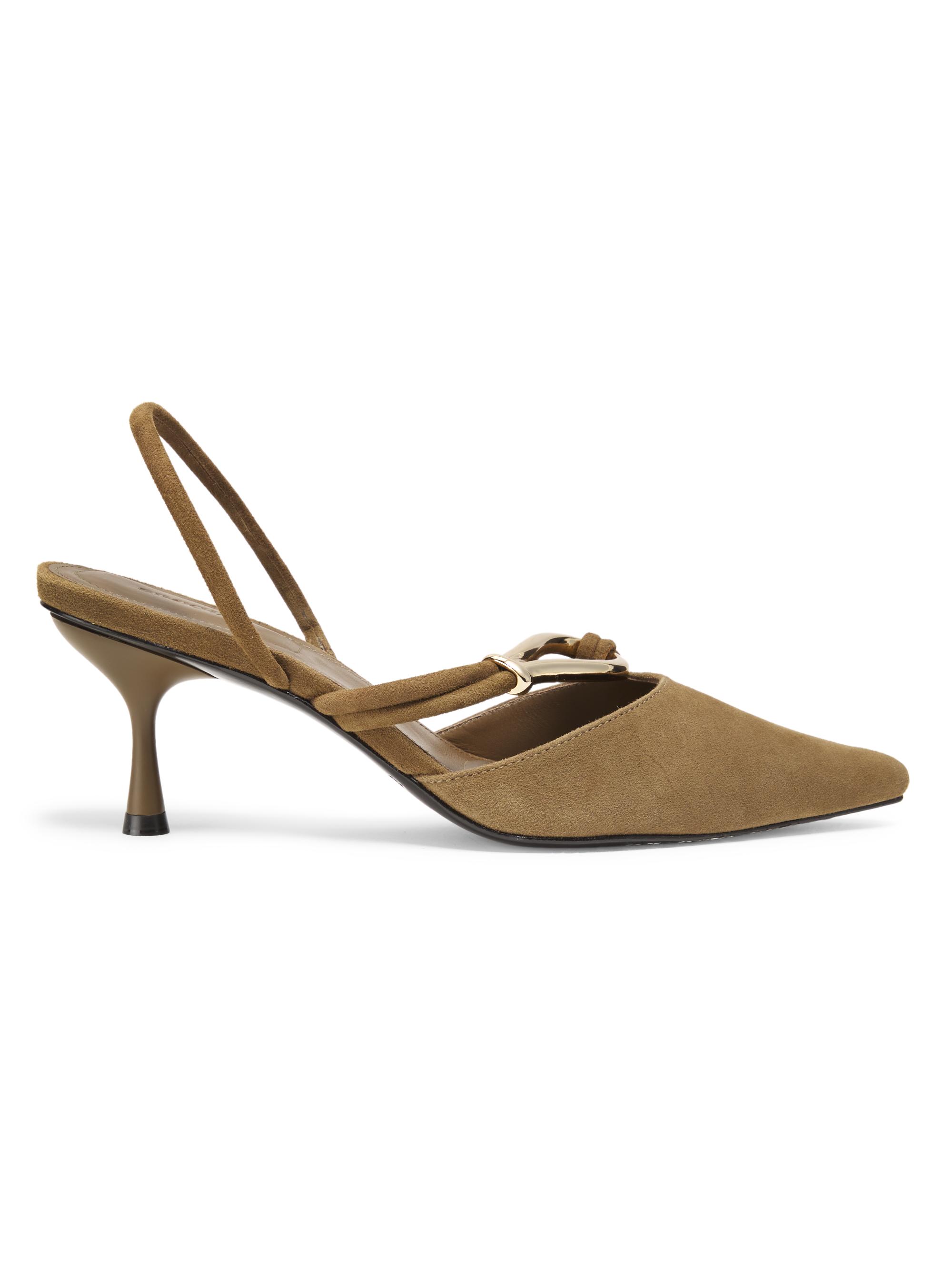 SIMKHAI Women's Love Knot Suede Slingback Pumps - Palm