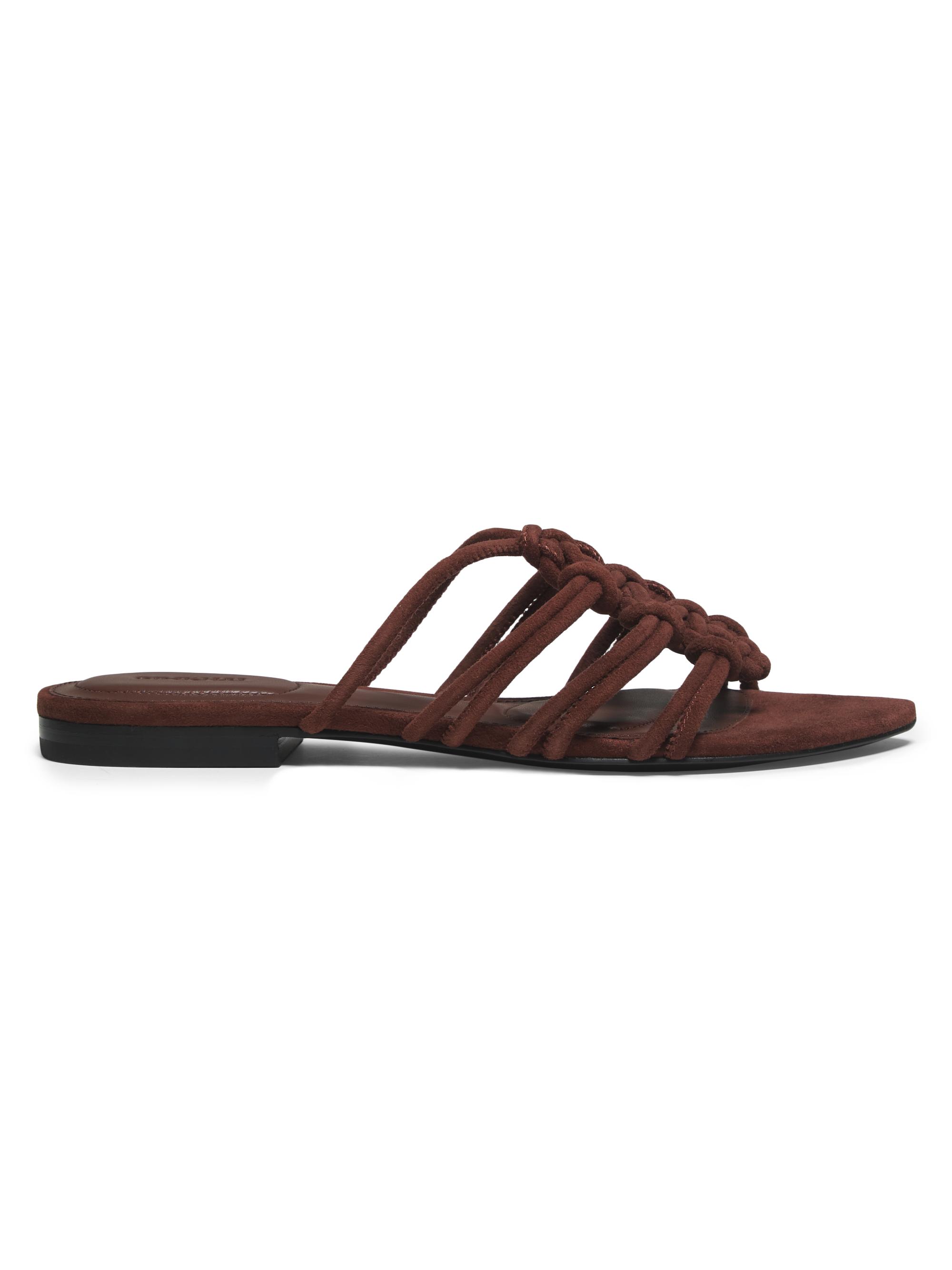 SIMKHAI Women's Verona Braided Leather Sandals - Mahogany