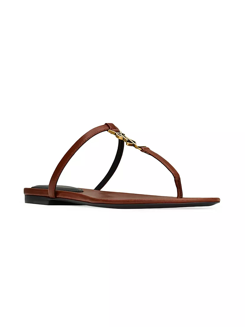 Cassandra Slides in Smooth Leather