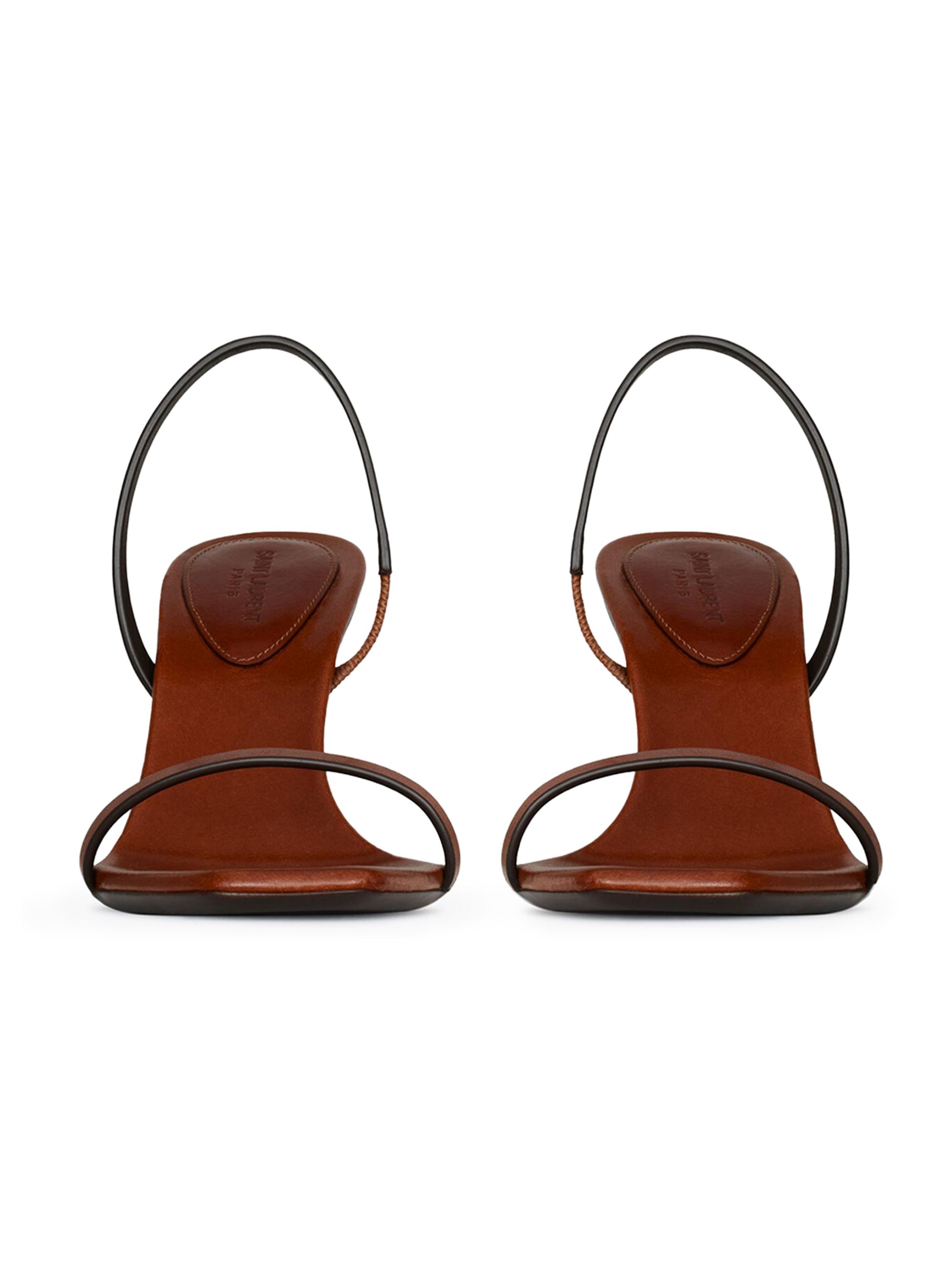 Saint Laurent Opyum Slingback Sandals in Vegetable-Tanned Leather