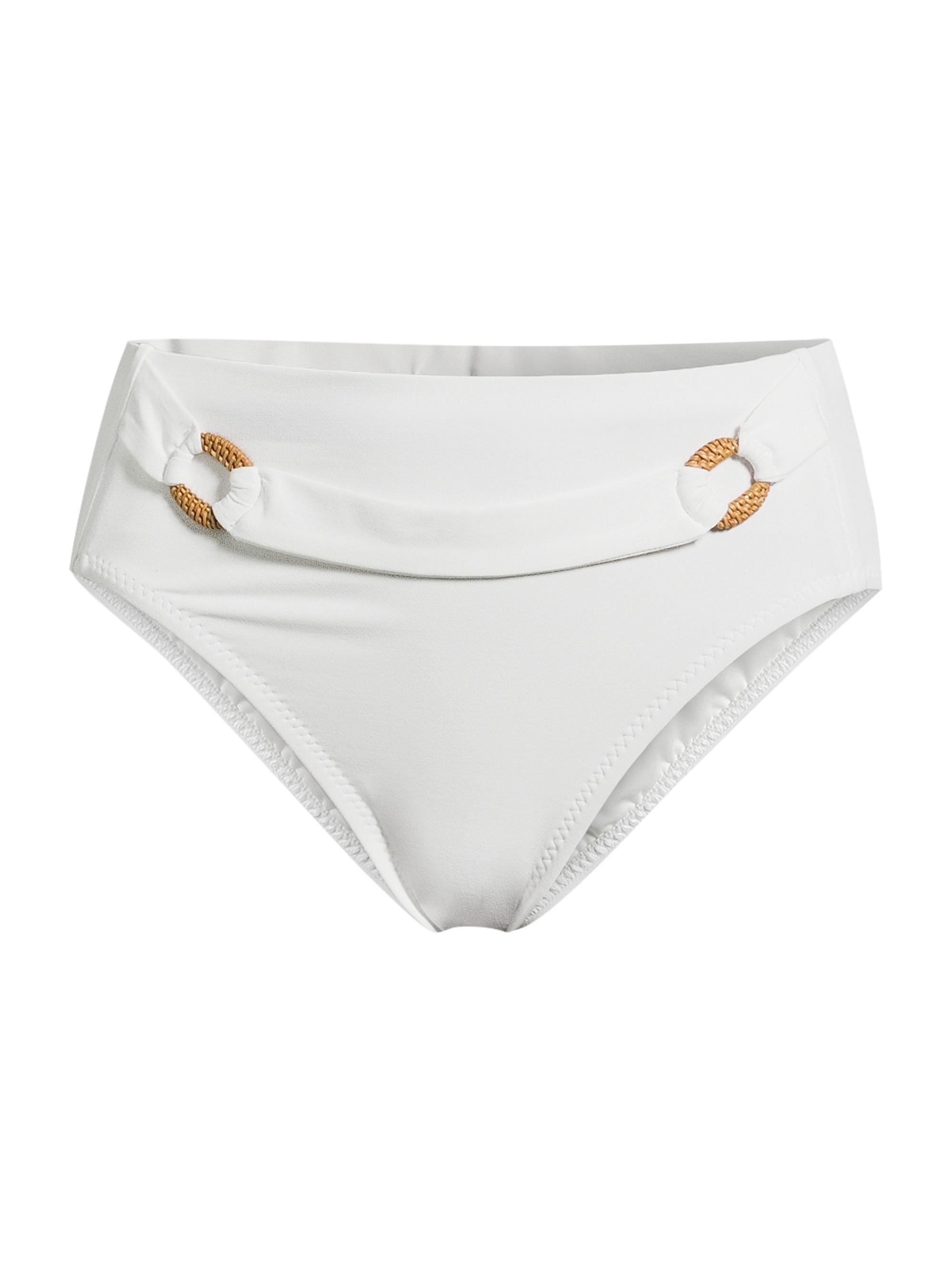 Robin Piccone Women's Margot High-Waist Bikini Bottom - White