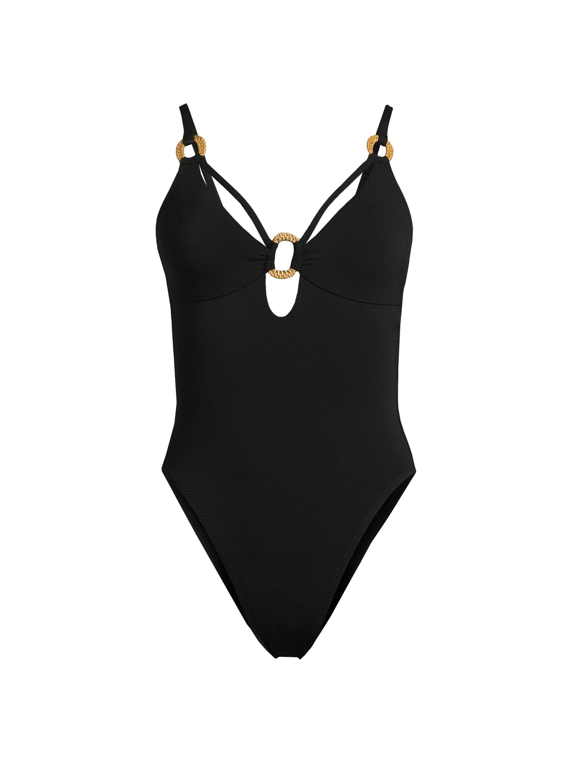 Robin Piccone Women's Margot Lingerie Strappy One-Piece - Black