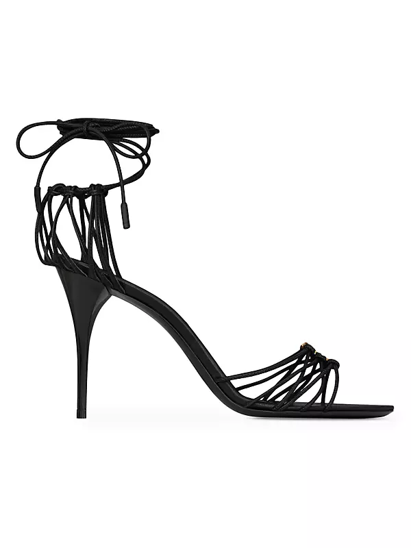 Shop Saint Laurent Babylone Sandals in Smooth Leather | Saks Fifth 