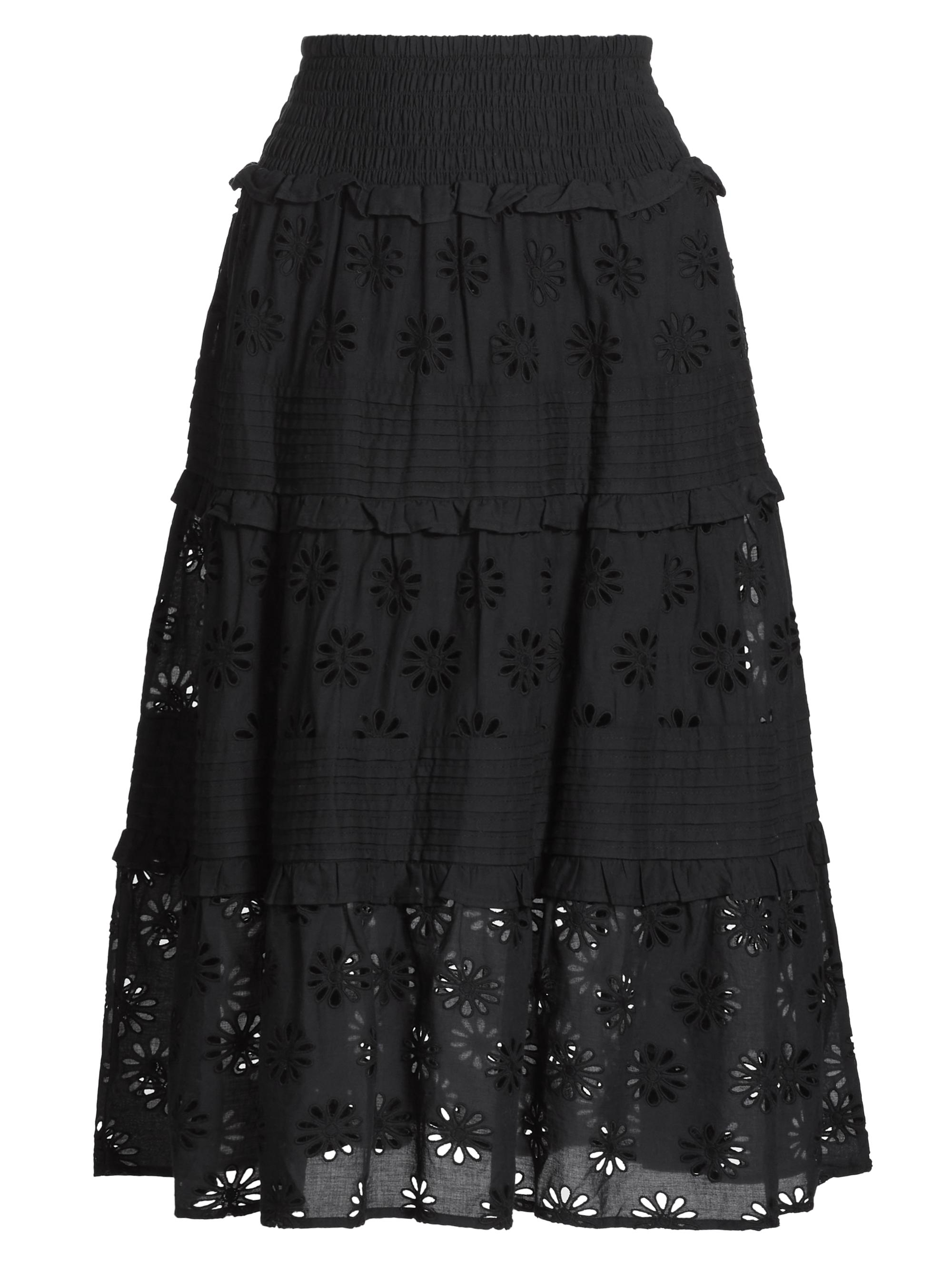 Rails Women's Gail Embroidered Cotton Midi-Skirt - Black