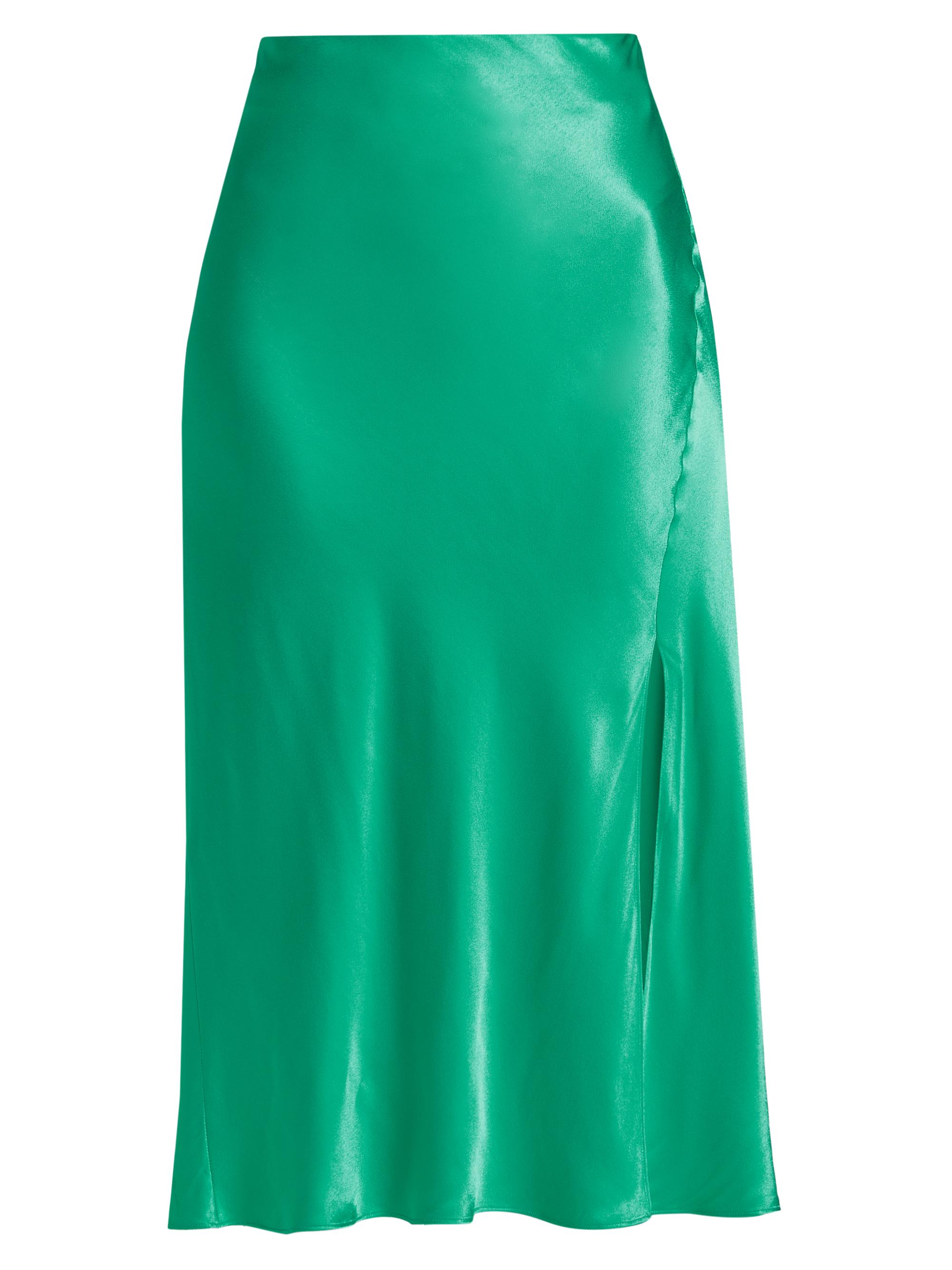 Rails Women's Maya Satin Bias-Cut Midi-Skirt - Jade