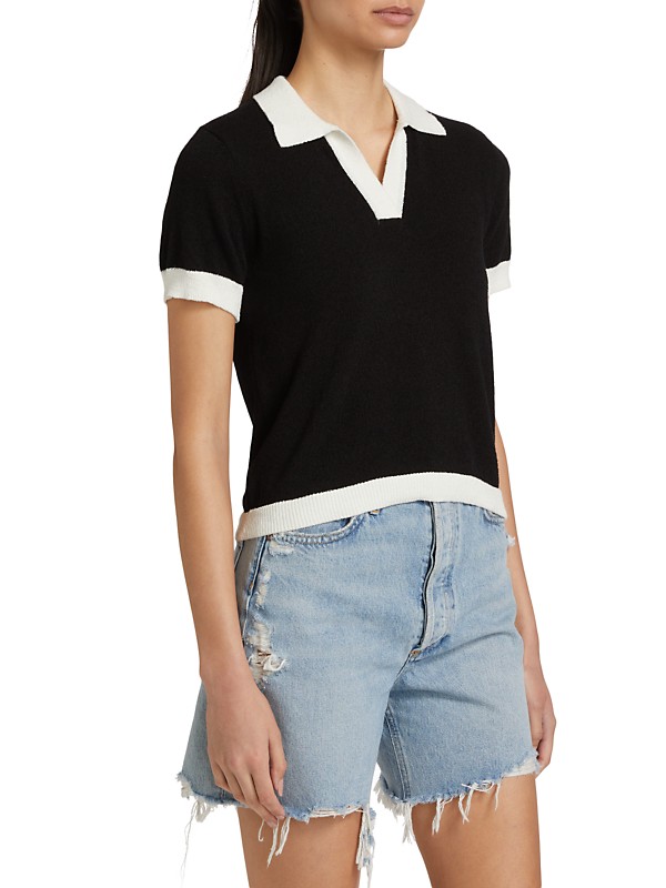 Shop Rails Arya Cotton-Blend Knit Polo Shirt | Saks Fifth Avenue Shop Rails Arya Cotton-Blend Knit Polo Shirt | Saks Fifth Avenue
