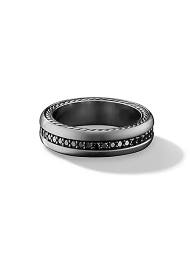 Streamline Band Ring in Grey Titanium