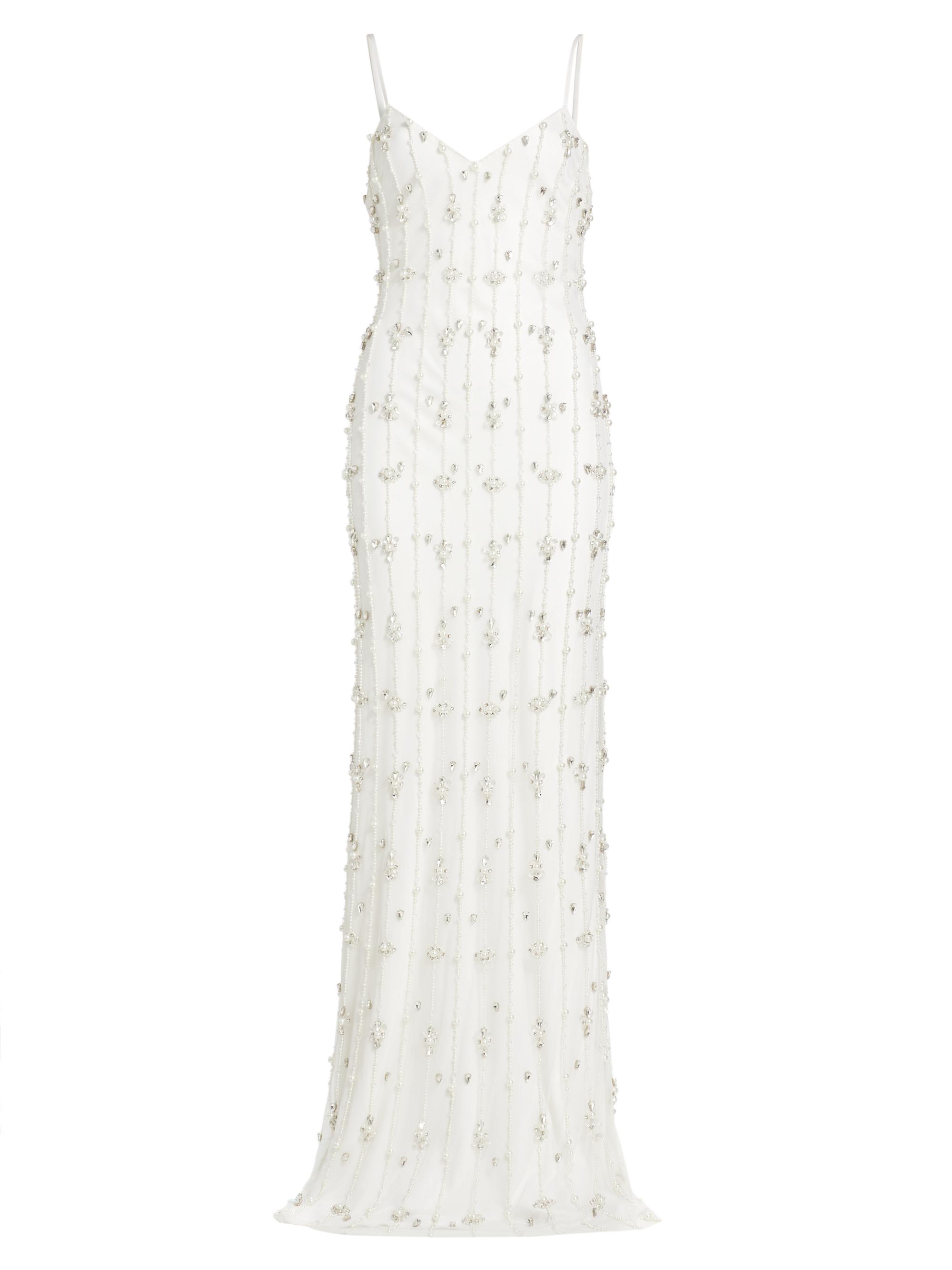 ML Monique Lhuillier Women's Amora Beaded Sleeveless Gown -