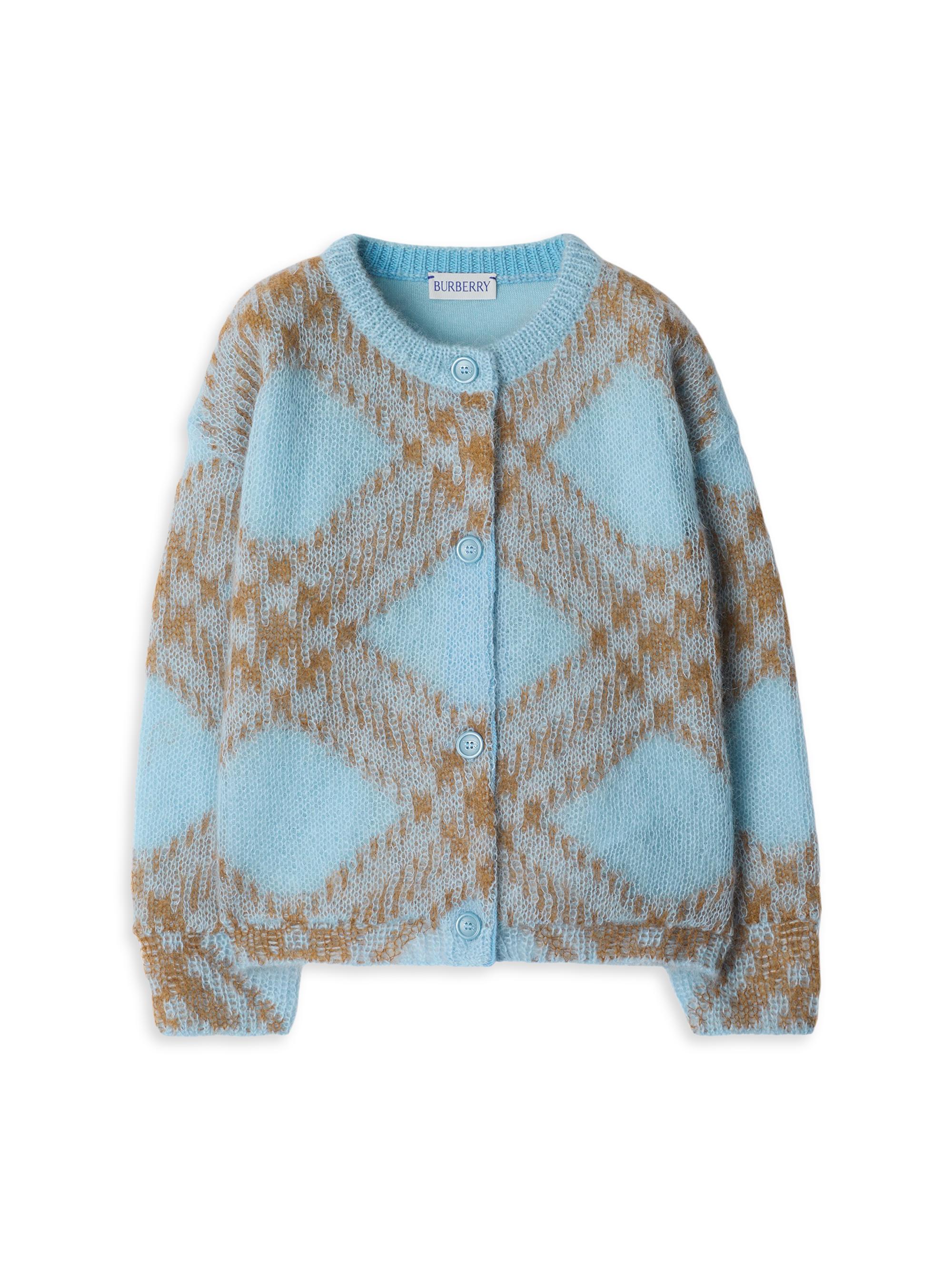 Burberry Little Girl's & Girl's Check Mohair Cardigan | Saks Fifth