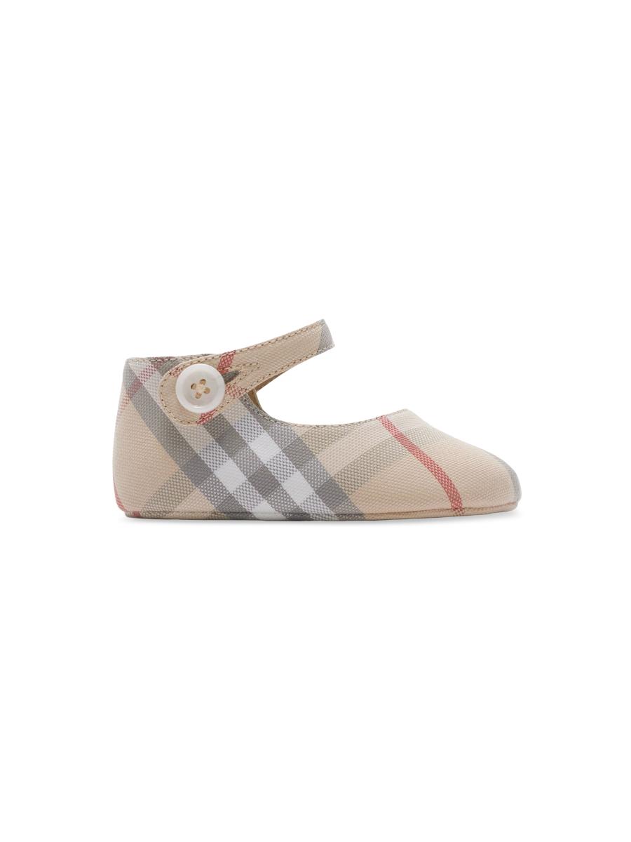 フラットシューズ Burberry 'Baby' Ballet Flats Burberry Baby Girl's Taylor Check Cotton Mary Jane Flats