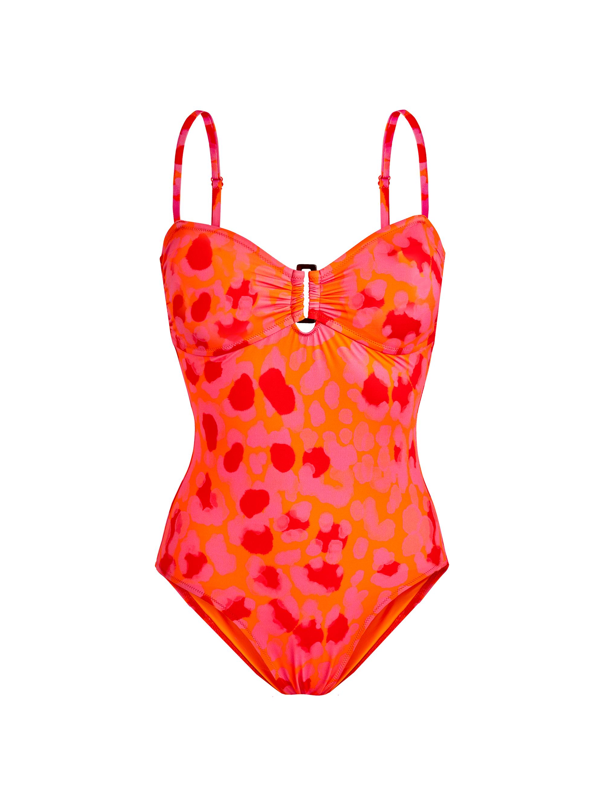 New Leopard Underwire One-Piece Swimsuit