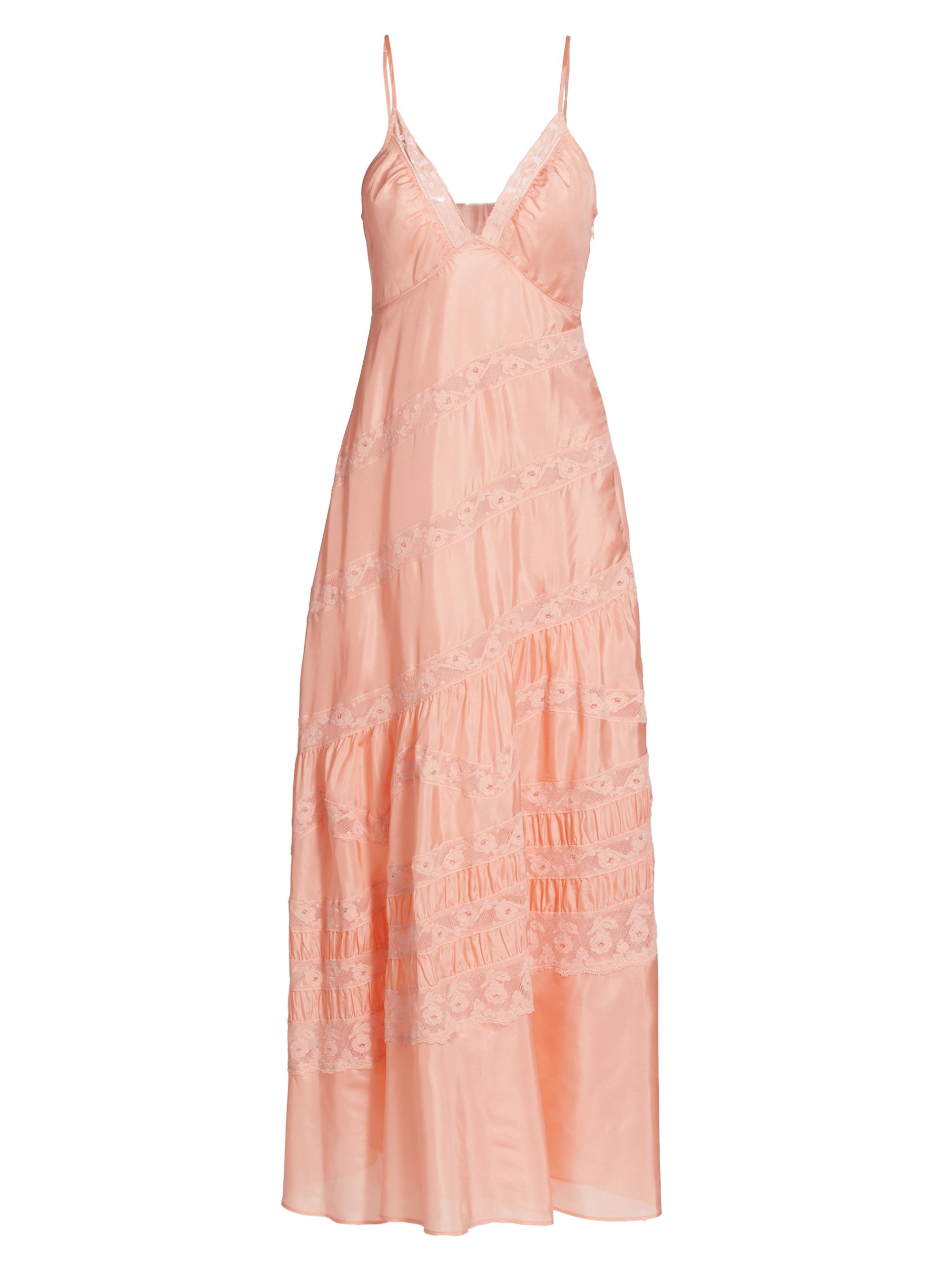 LoveShackFancy Women's Idalia Silk Lace Maxi Dress - Sunkissed Coral