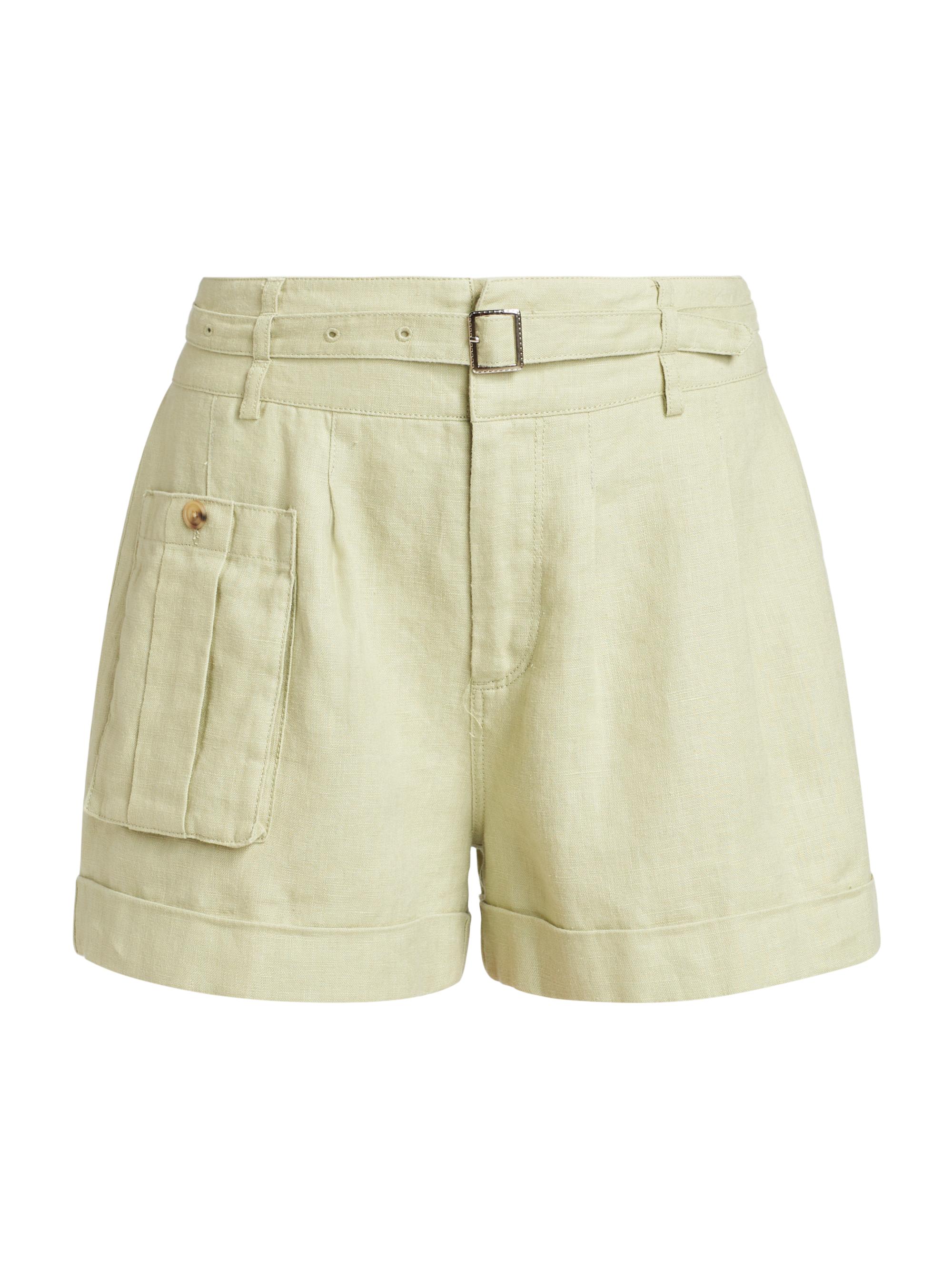 ATM Anthony Thomas Melillo Women's Linen High-Waisted Shorts - Morning Mist