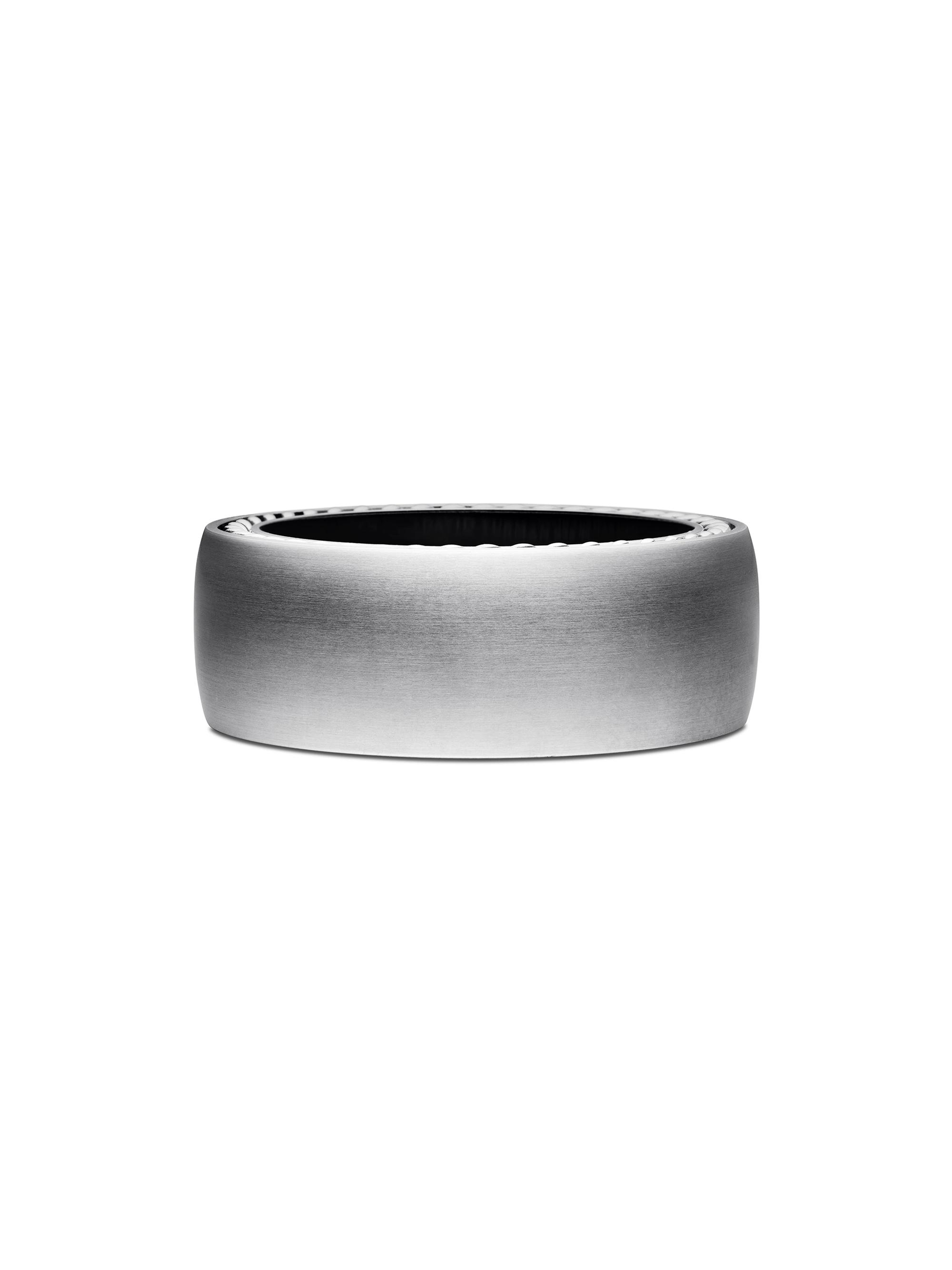David Yurman Men's Streamline Band Ring in Grey Titanium, 9MM - Grey