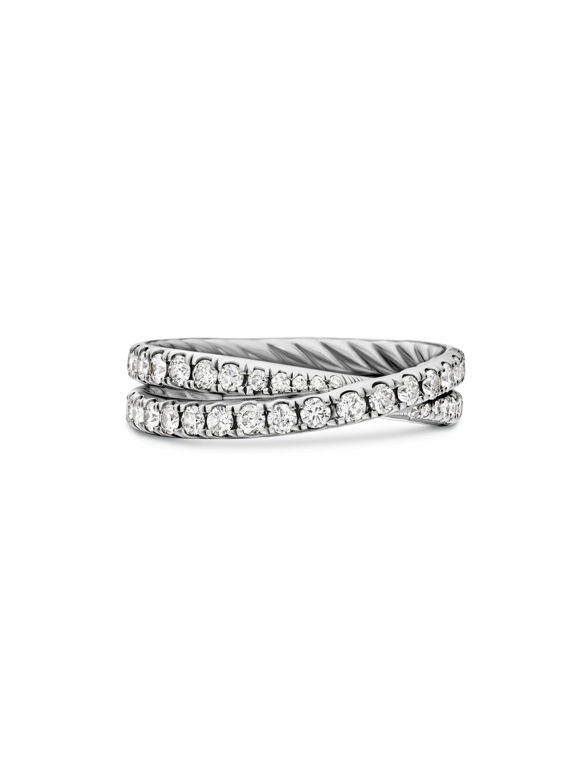 David Yurman Women's DY Crossover Band Ring in Platinum - Silver