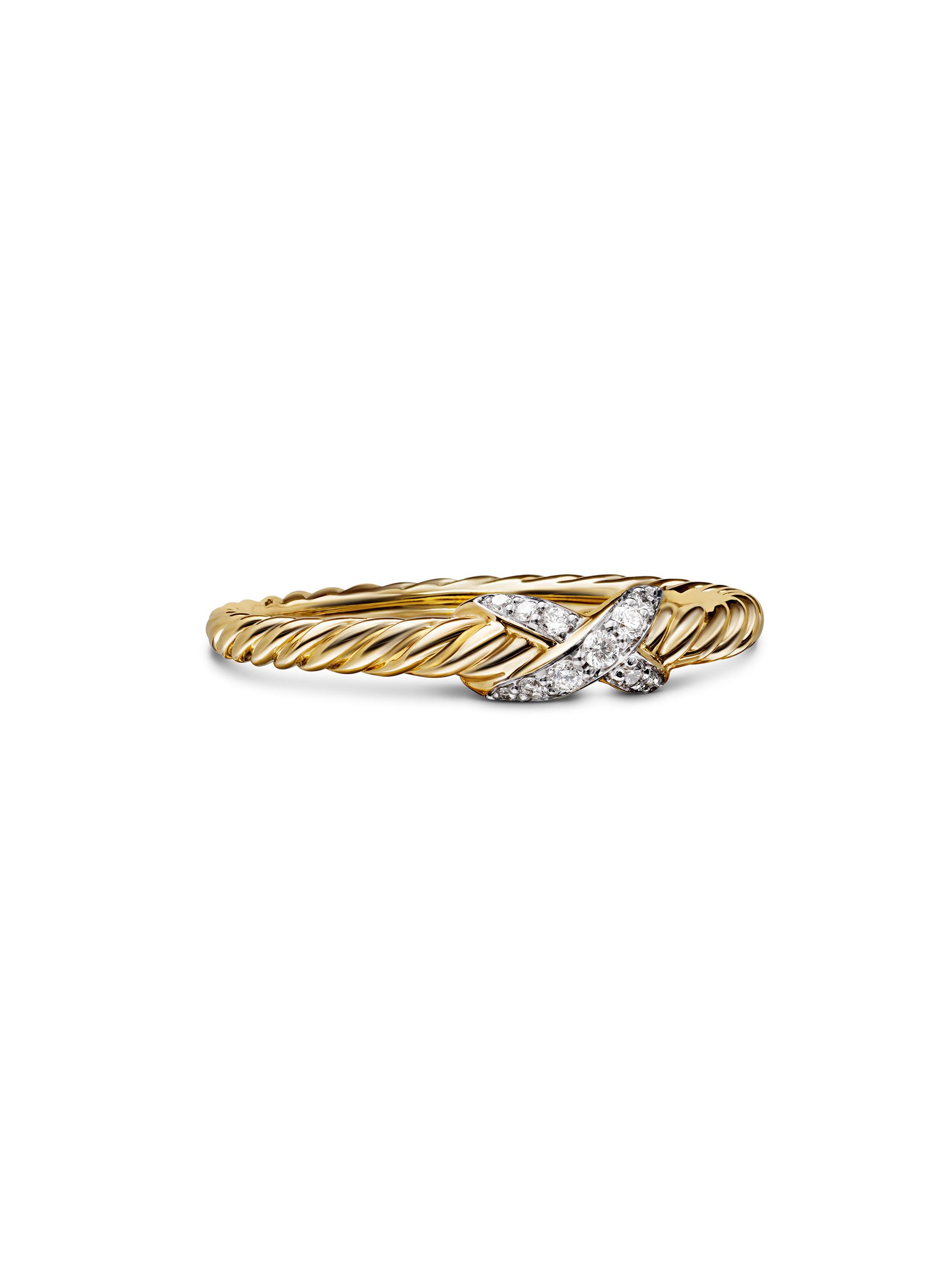 アクセサリー David Yurman Petite X Ring with 18KYG 0400021151288_DIAMOND?wid=600&