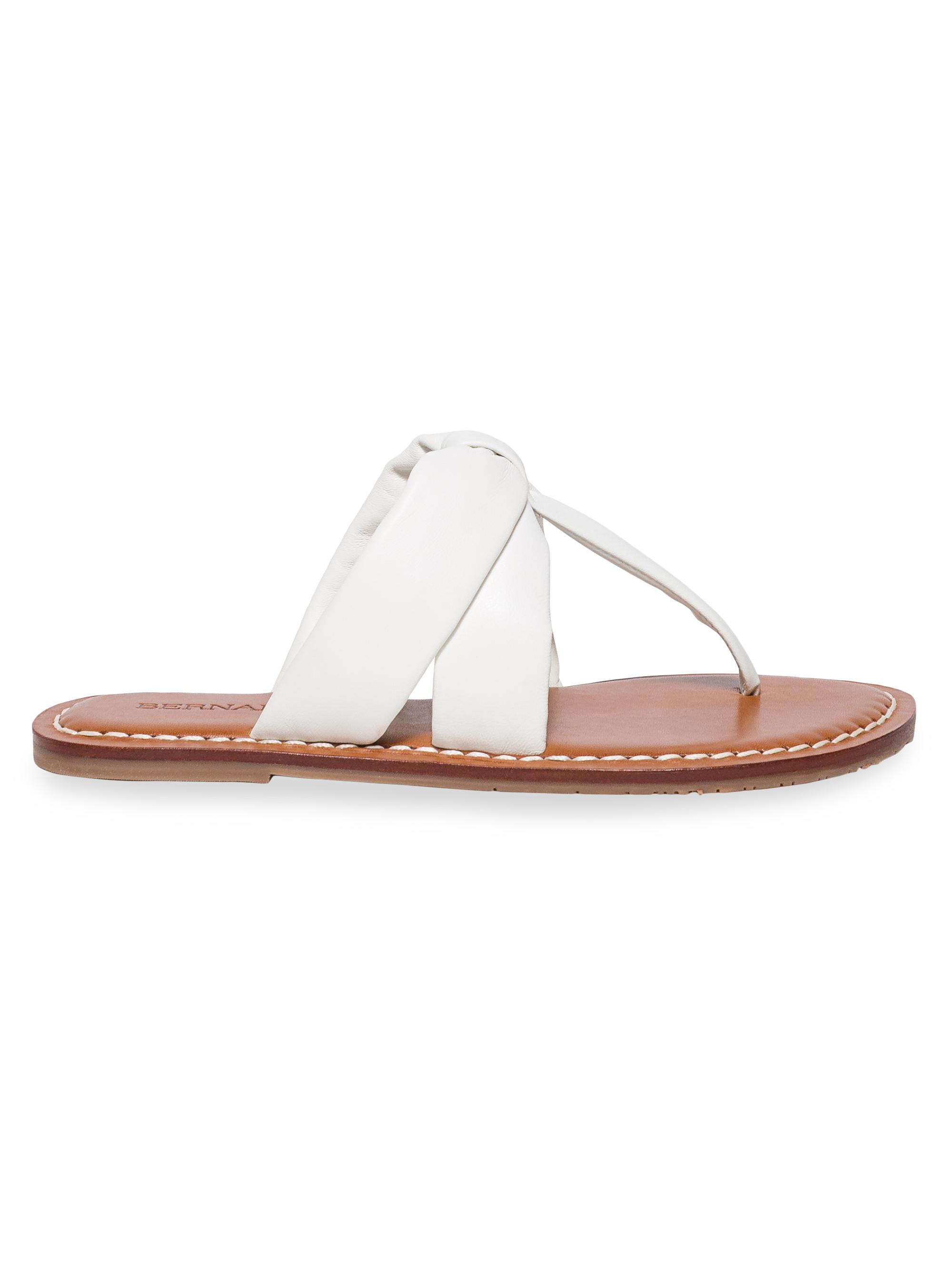 Bernardo Women's Margaret Leather Thong Sandals - White