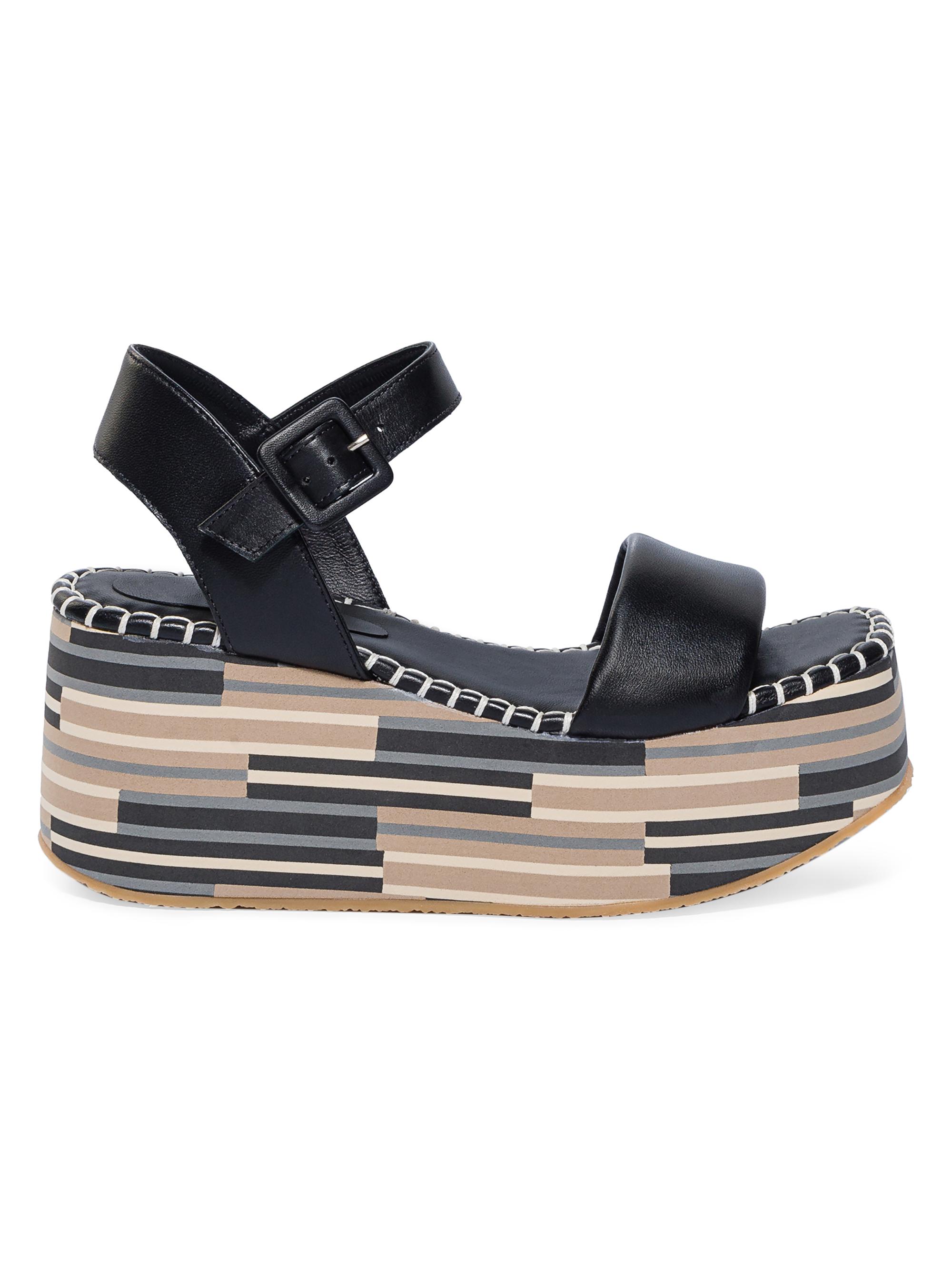 Bernardo Women's Marley Leather Platform Sandals - Black