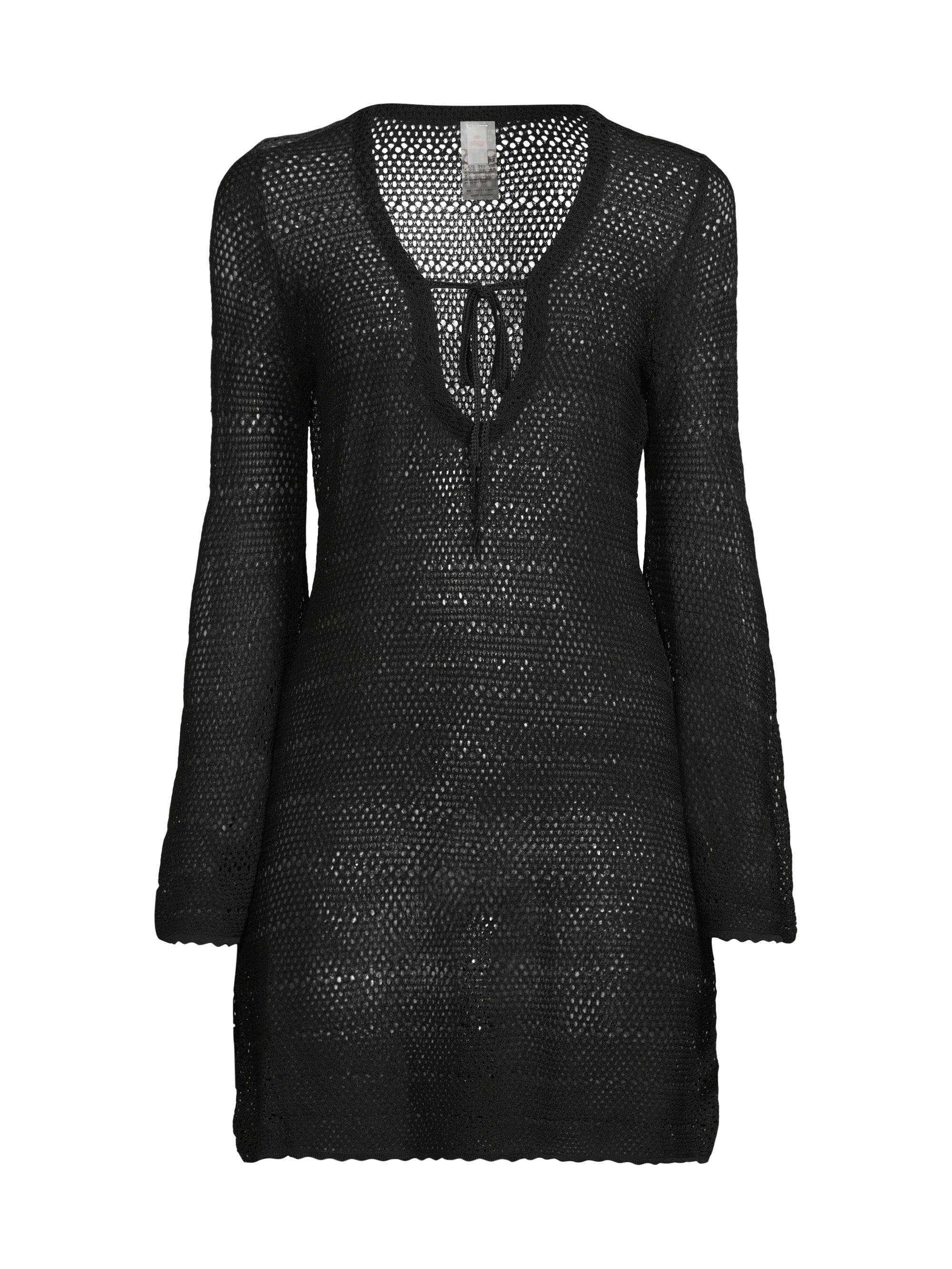 PQ Women's Bell-Sleeve Knit Cover-Up Tunic - Black