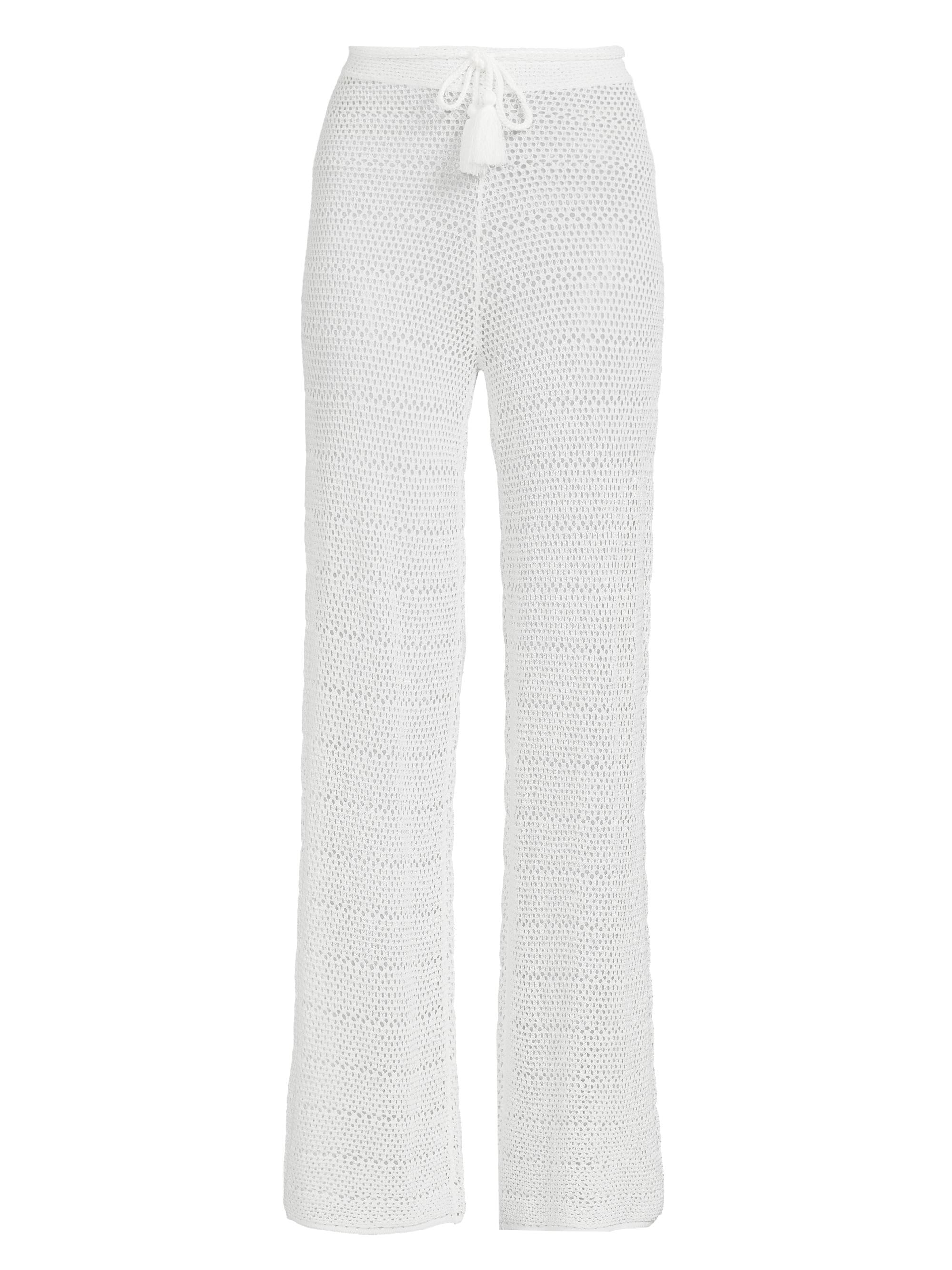 PQ Women's Bree Boho Knit Cover-Up Pants - Cream