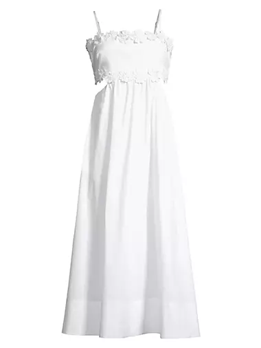 Priscilla Cotton-Blend Midi-Dress