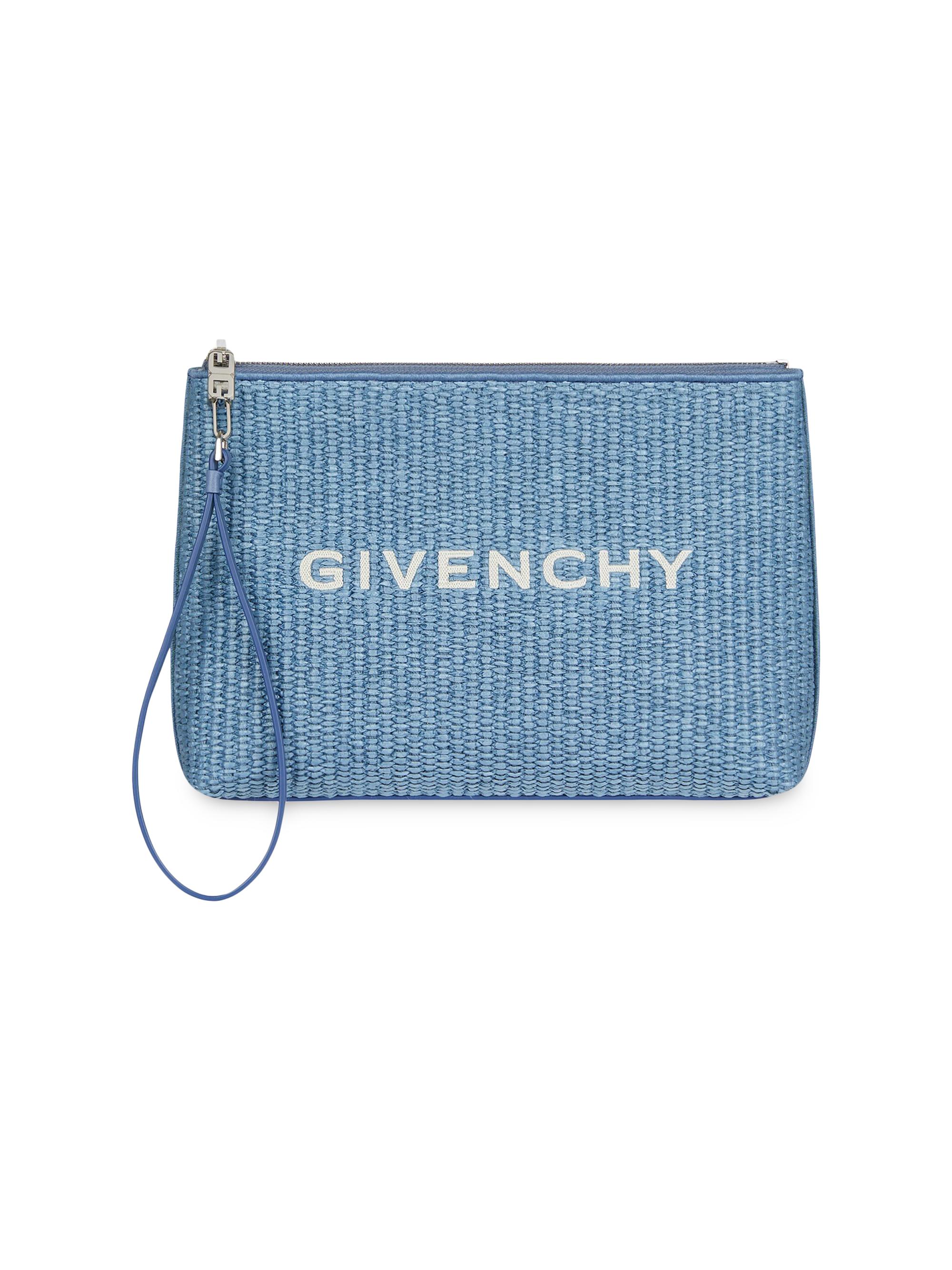 Givenchy Women's Travel Pouch in Raffia - Denim Blue