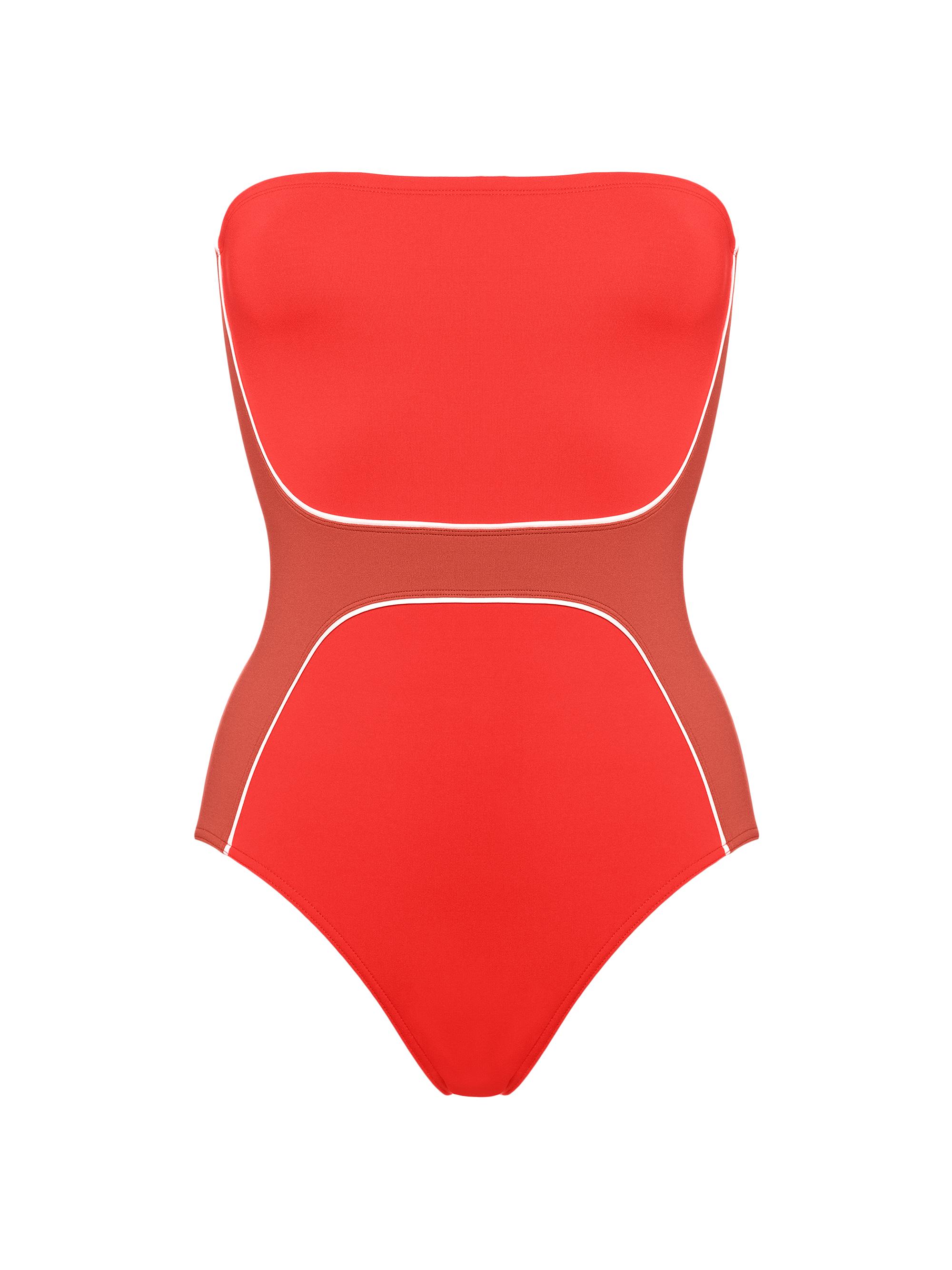 ERES Women's Championne One-Piece Bustier Swimsuit - Ecarlate Ete Indien