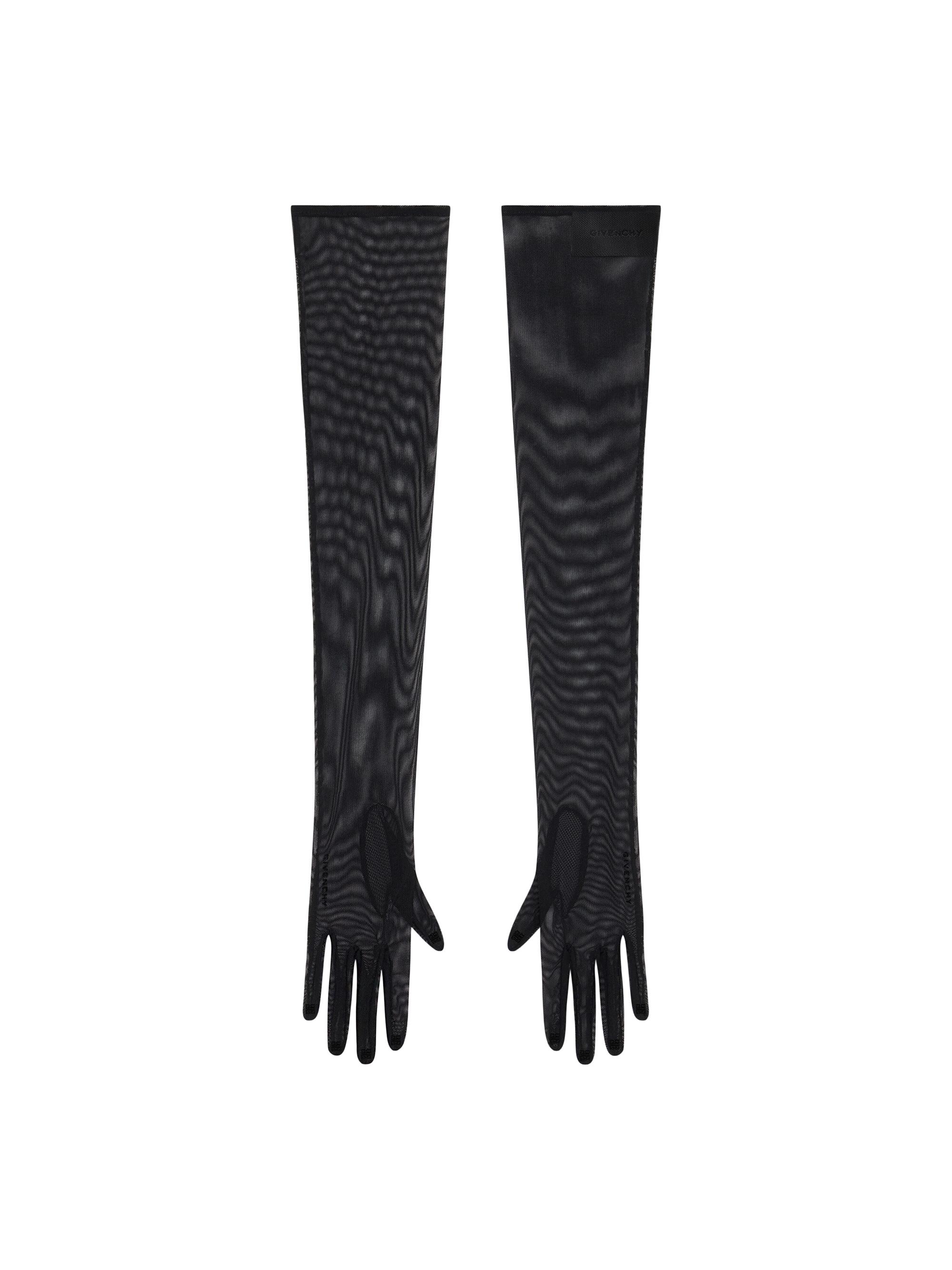 Givenchy Women's Long Gloves in Tulle - Black