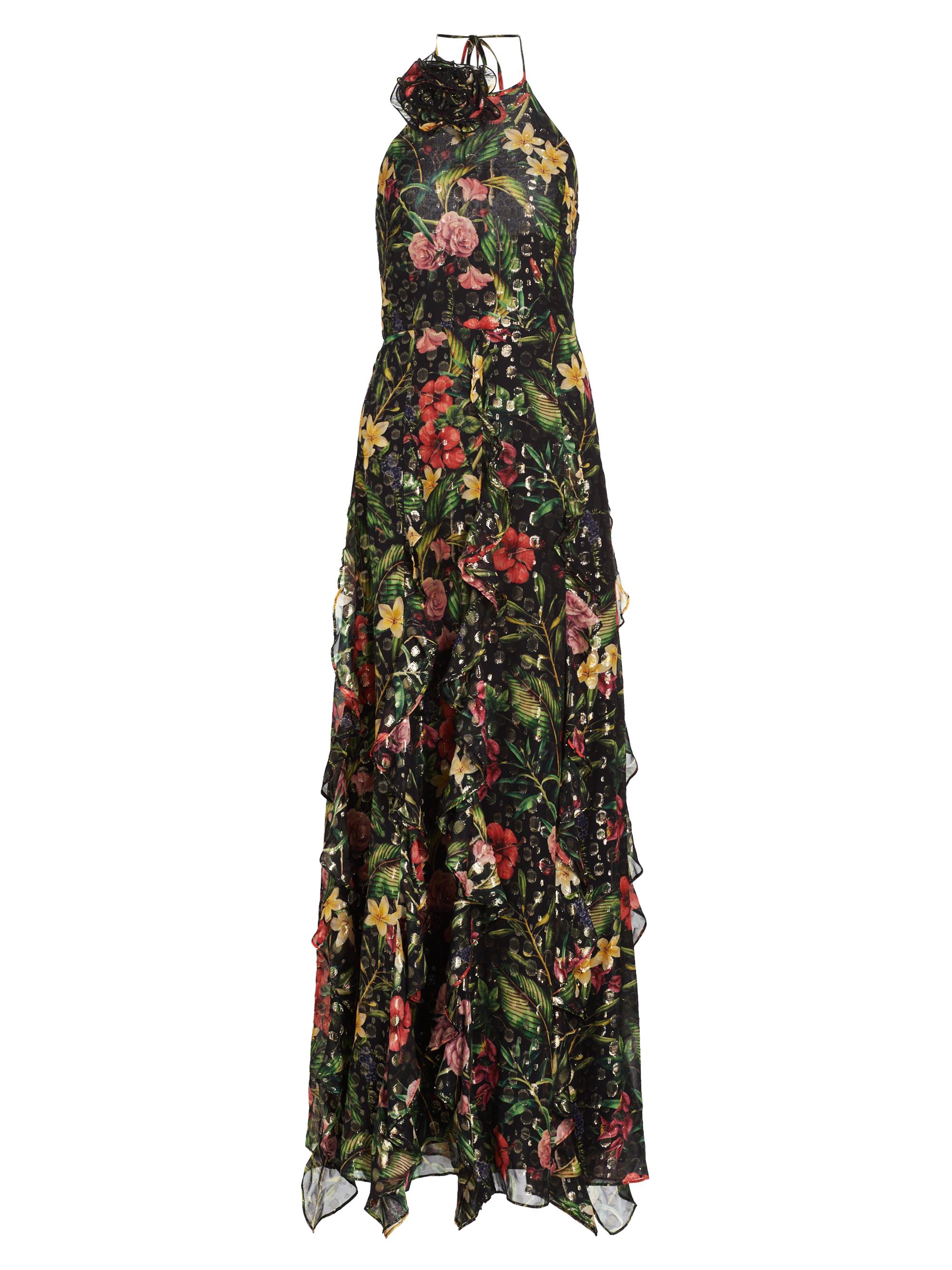 Ramy Brook Women's Idella Floral Halter Gown - Black Multi