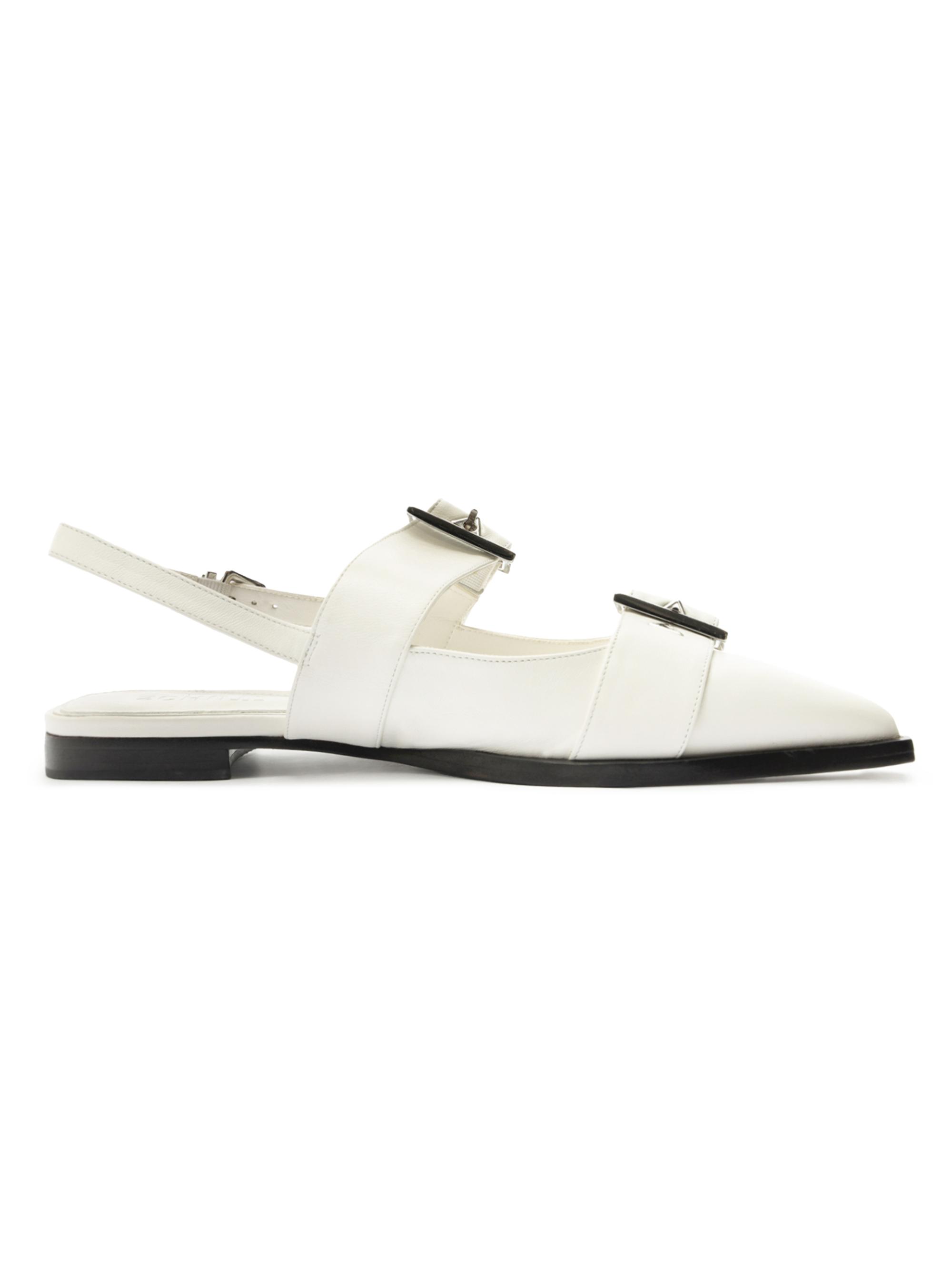Schutz Women's Darla Leather Slingback Flats - White