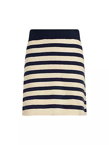 The Annabel Striped Knit Miniskirt
