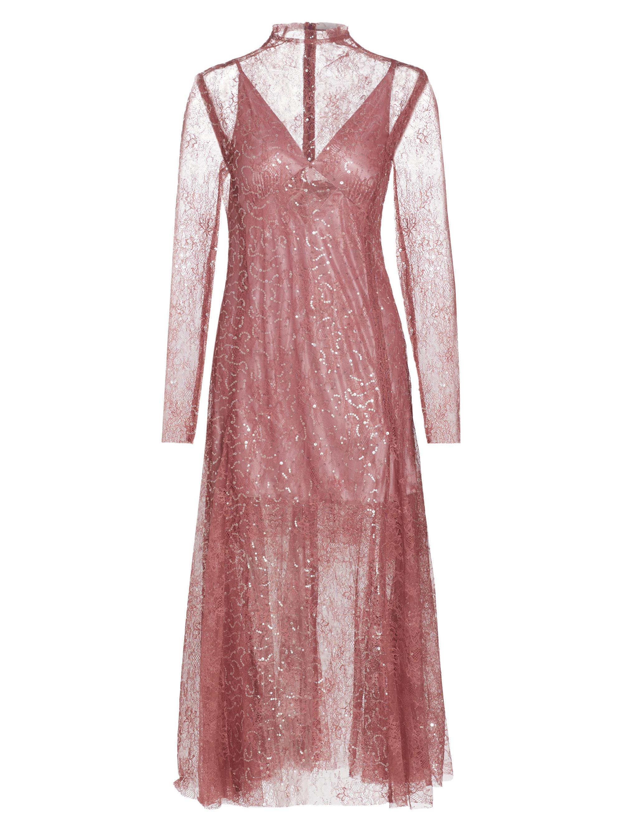 Sabina Musáyev Women's Arshe Embellished Illusion Cocktail Dress - Dusty Rose