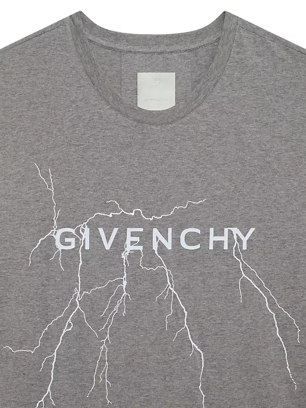 Shop Givenchy Oversized T-shirt in Cotton with Reflective Artwork 