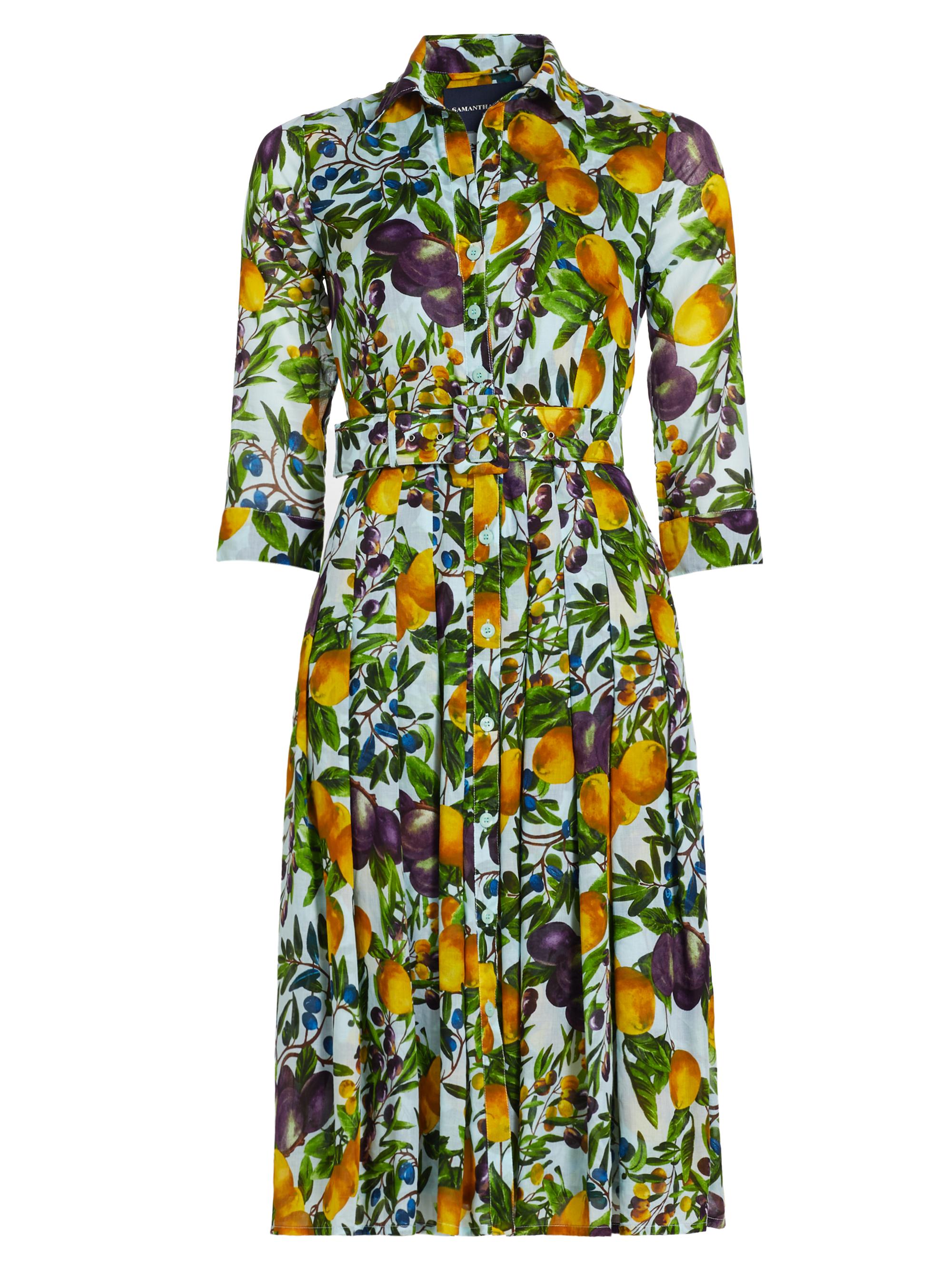 Samantha Sung Audrey Three-Quarter Sleeve Midi-Shirtdress