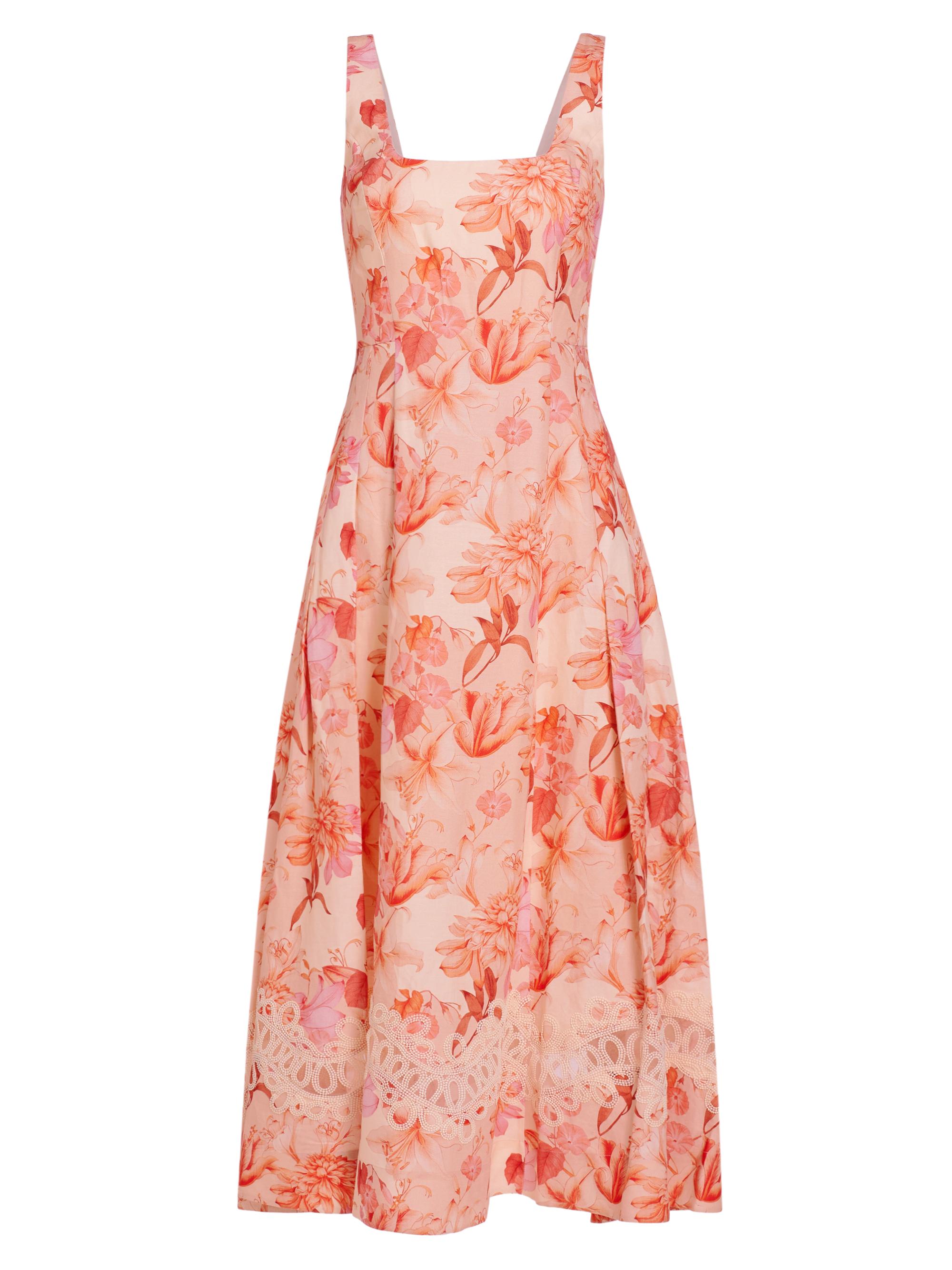 Sachin & Babi Women's Umbria Floral Linen-Blend Midi-Dress - Pastello Fiore