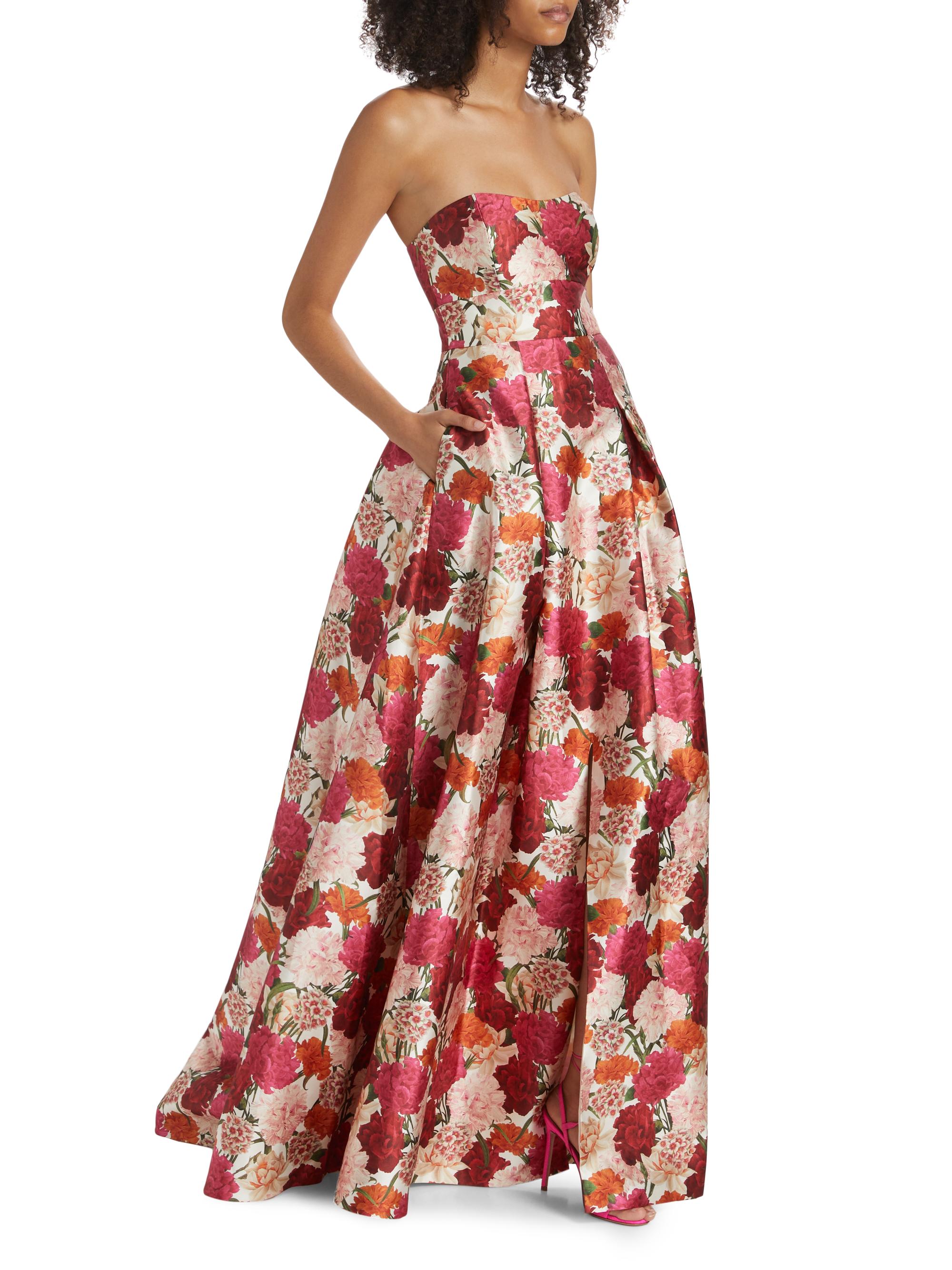 SACHIN BABI Giovanna Floral Jacquard Fit & Flare Gown | Saks Fifth
