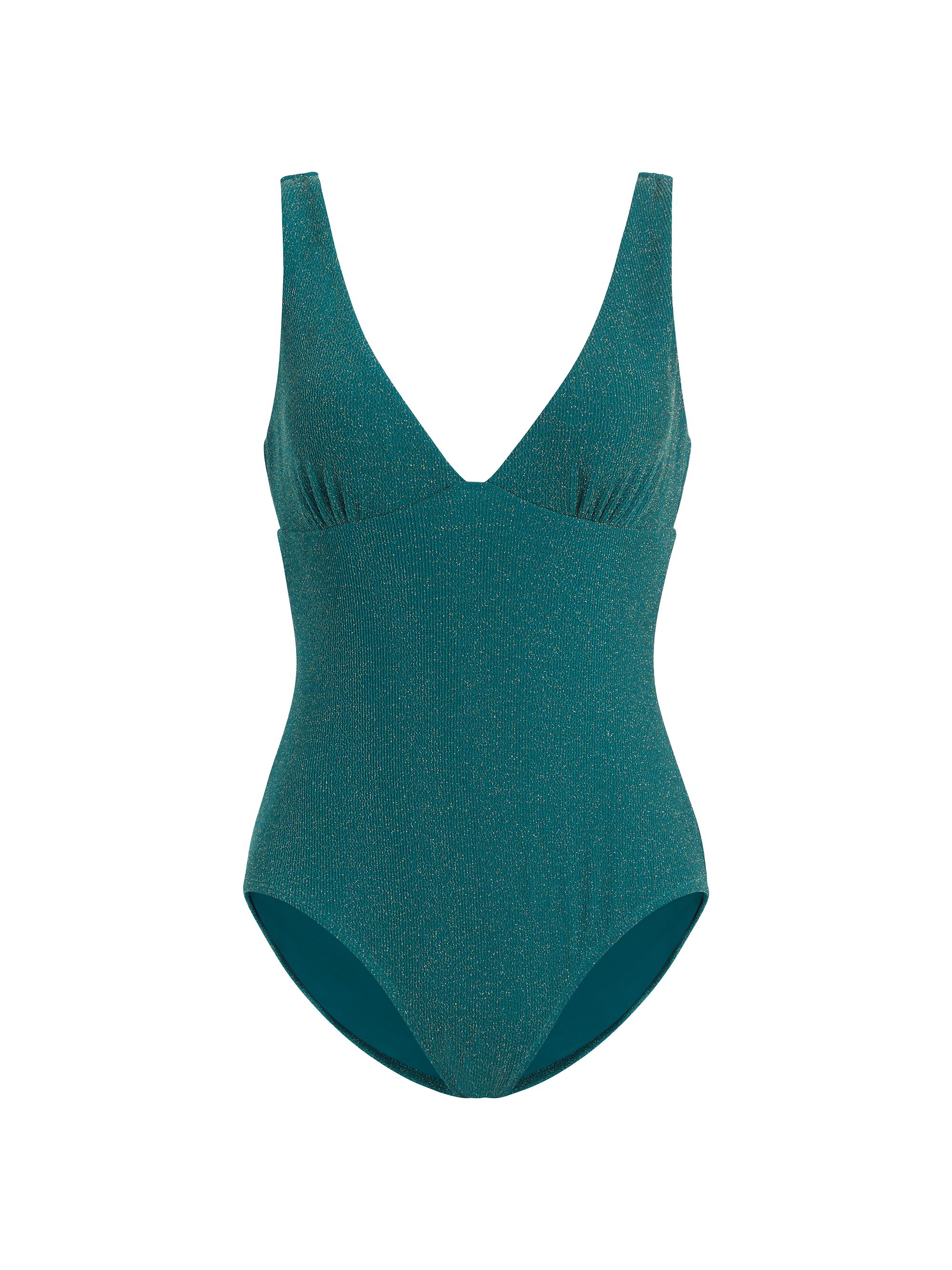 Andie Swim Women's The Augustine Long-Torso Shimmer One-Piece Swimsuit - Ceramic