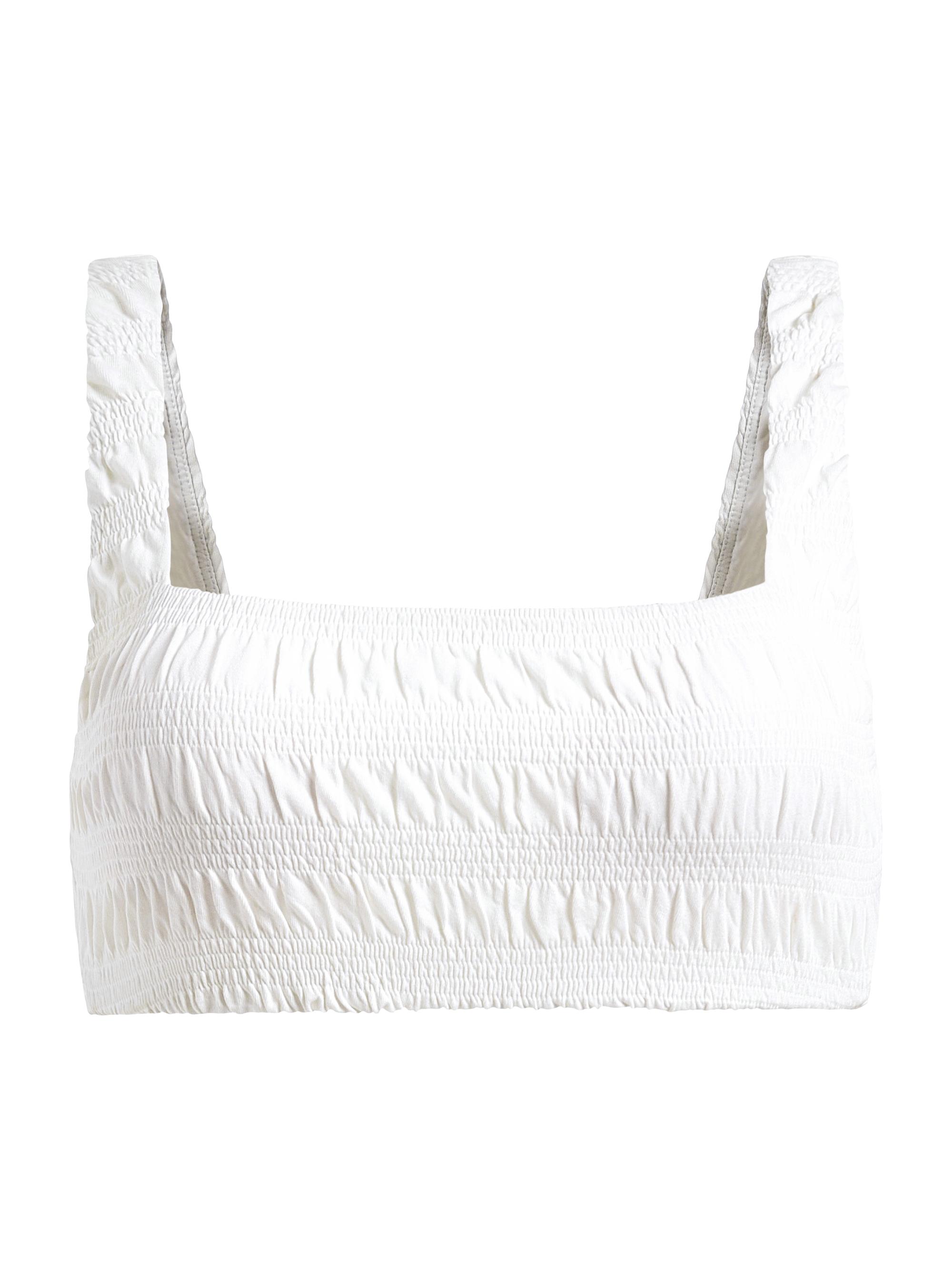 Andie Swim Women's The Rye Shirred Bikini Top - Sugar