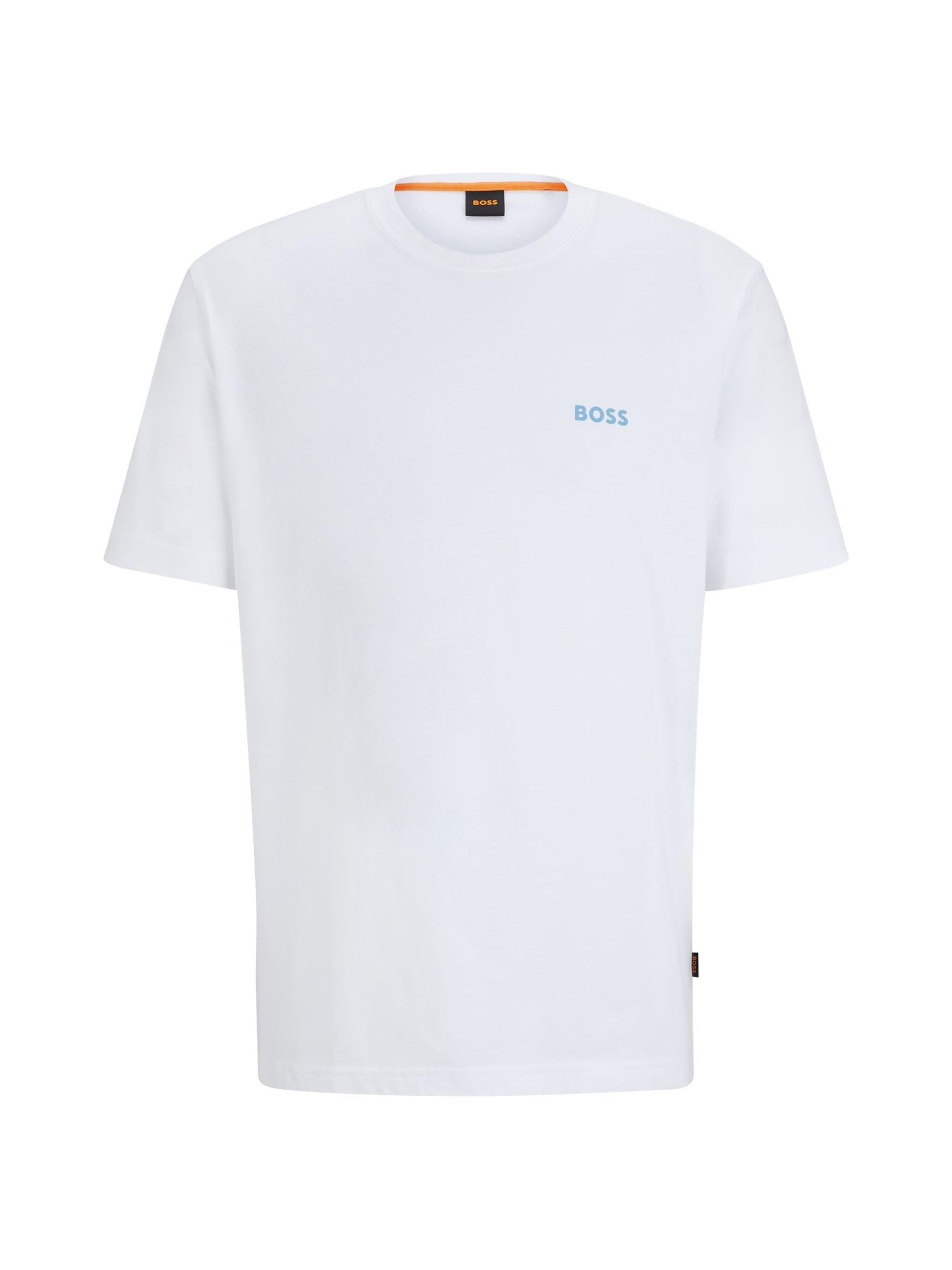 BOSS Men's Cotton-Jersey T-Shirt - Natural