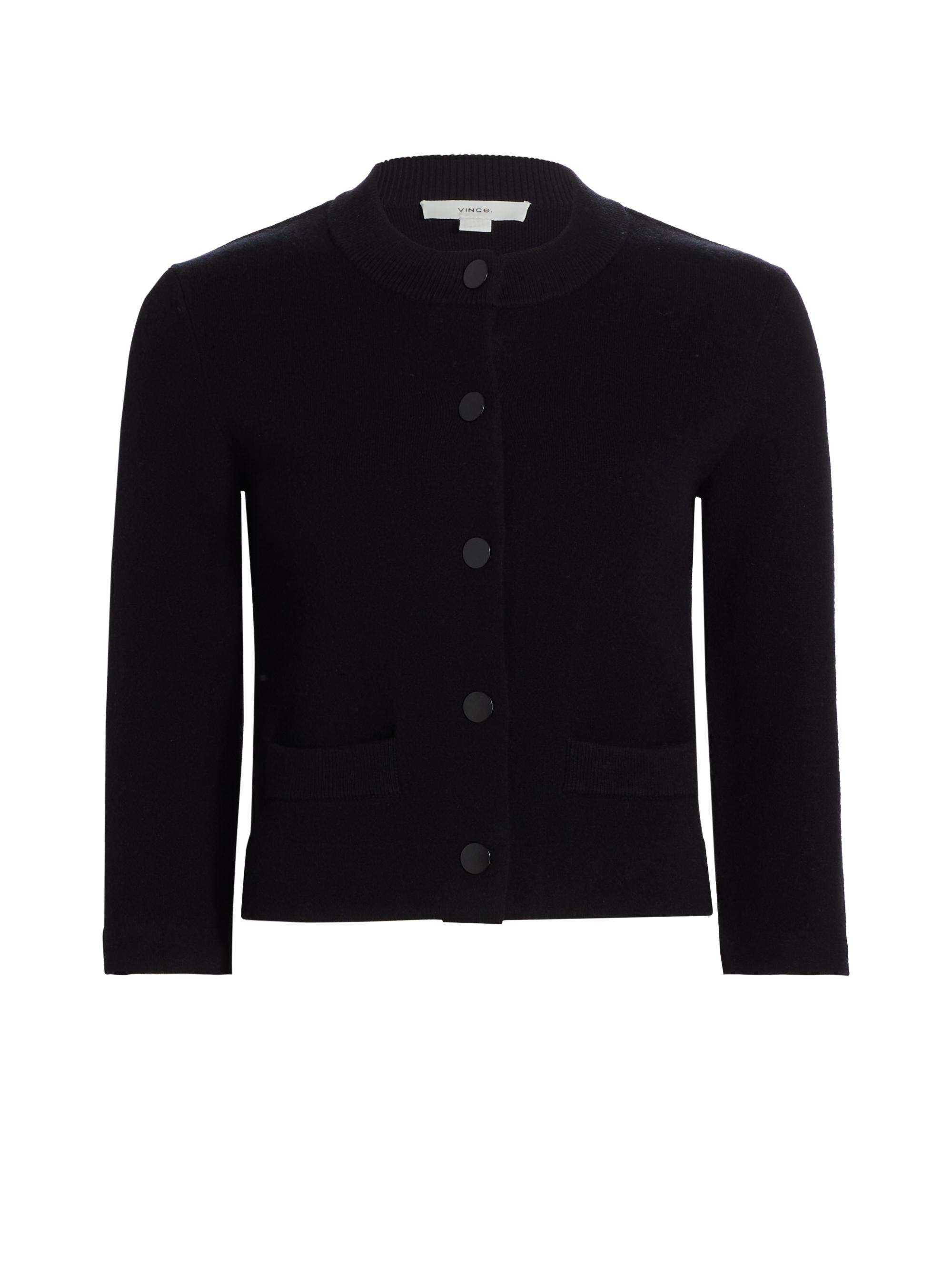 Vince Contrast Tipped Snap Cardigan | Saks Fifth Avenue