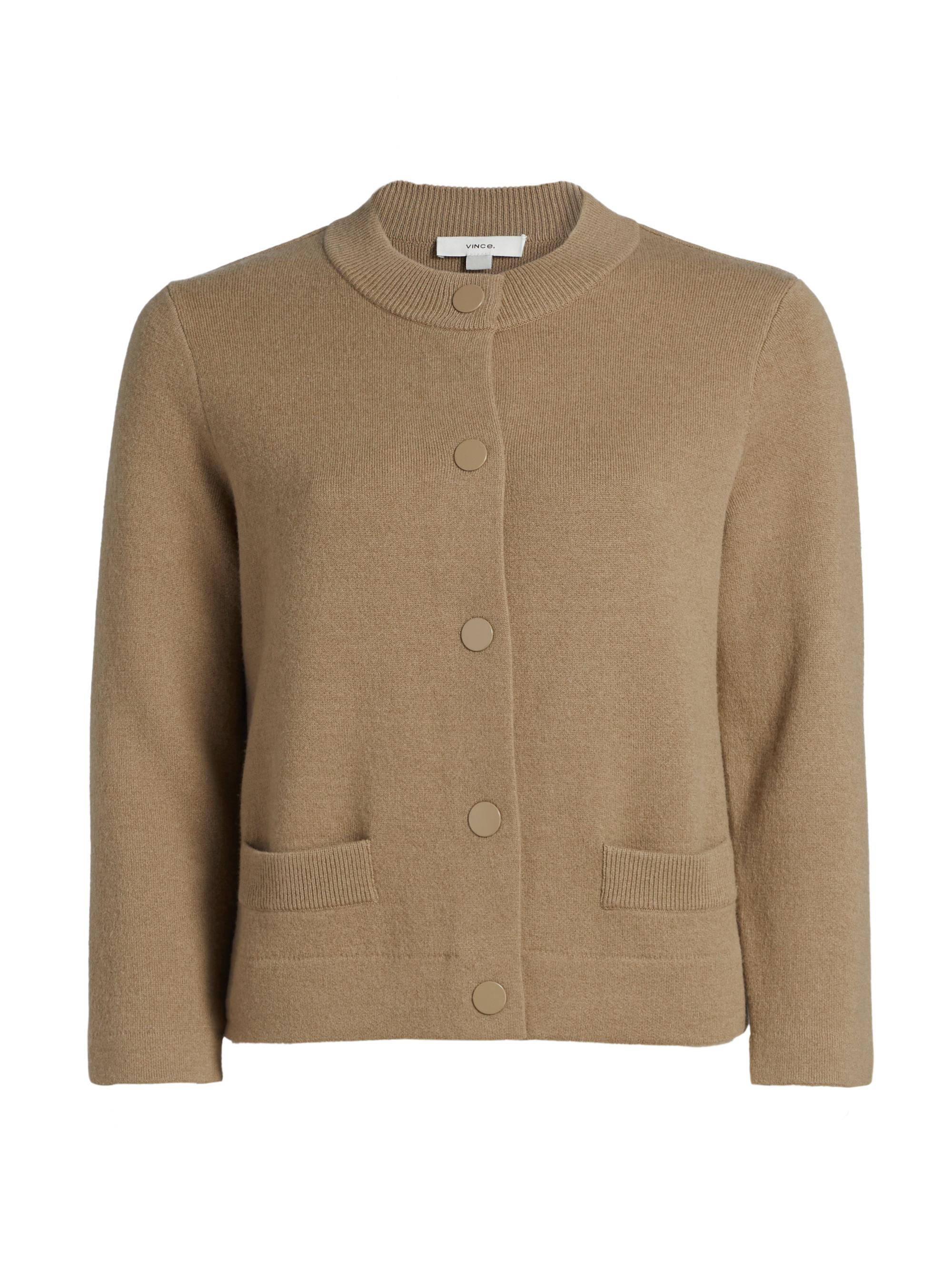 Vince Women's Shrunken Snap Cardigan - Black