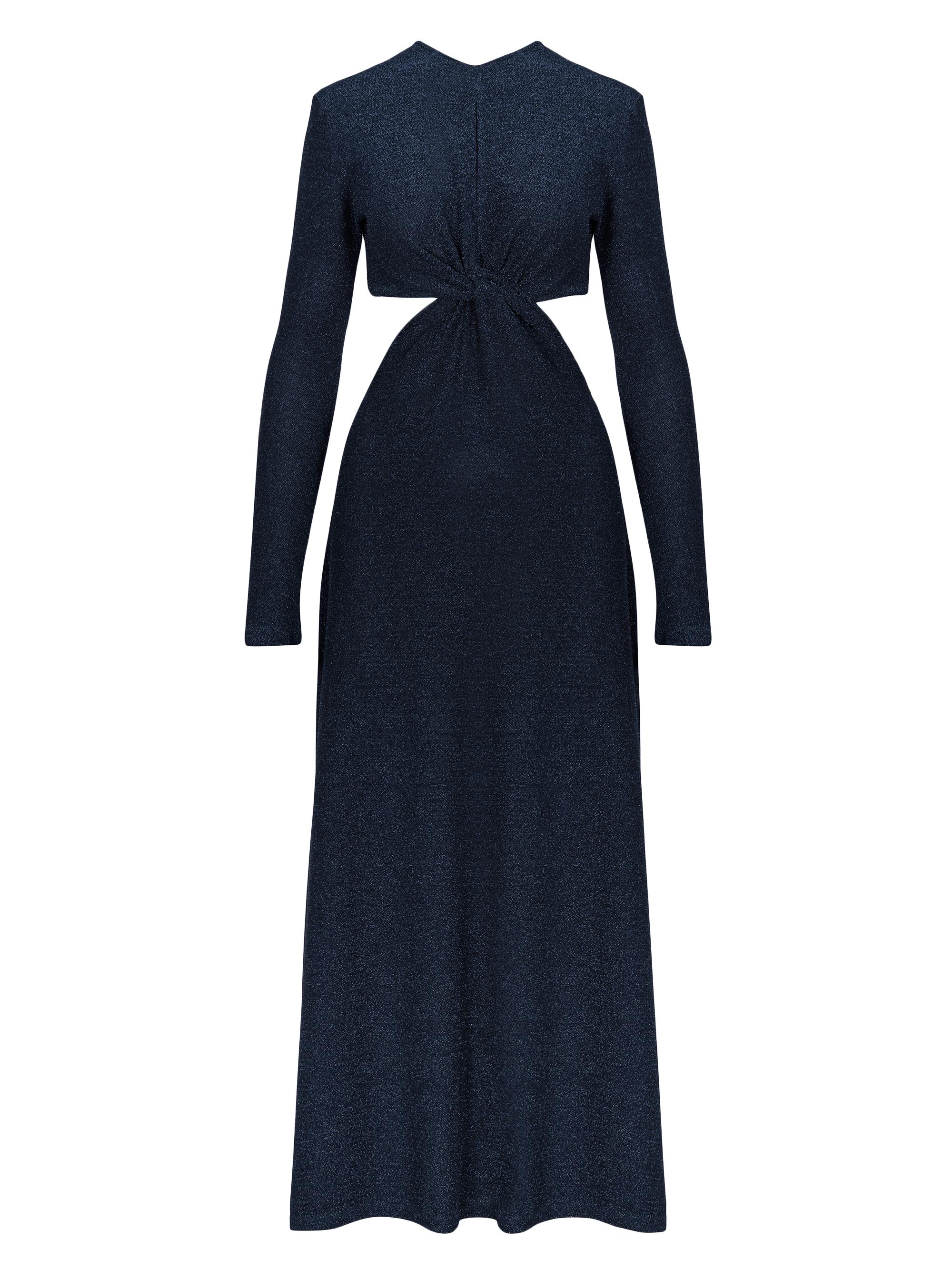 Johanna Ortiz Anouk Divine Dominion Metallic Jersey Ankle Dress