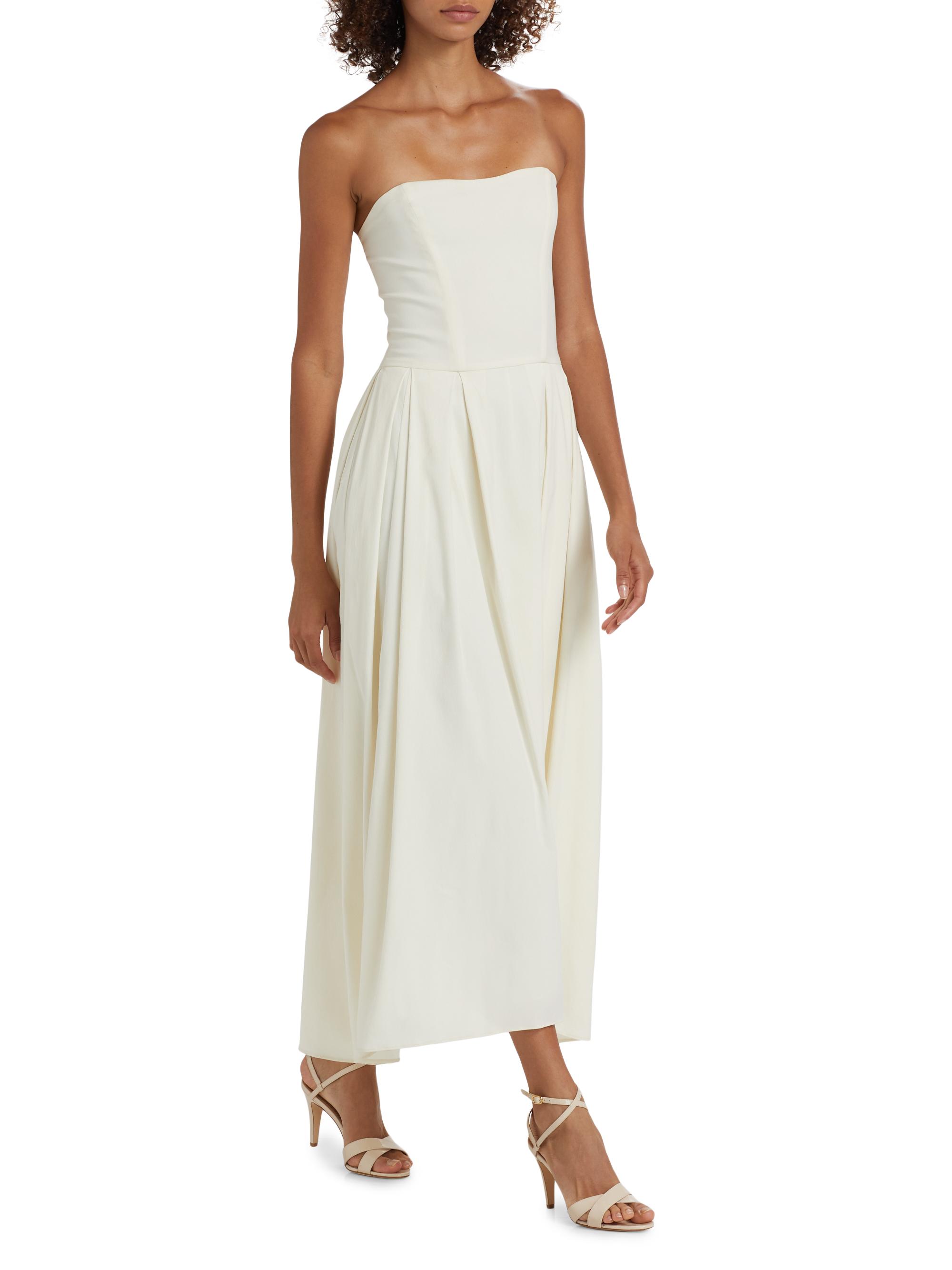 knee length dresses for ladies Zoya Tie-Up Back Lace Maxi Dress White– Selfie Leslie main image 0