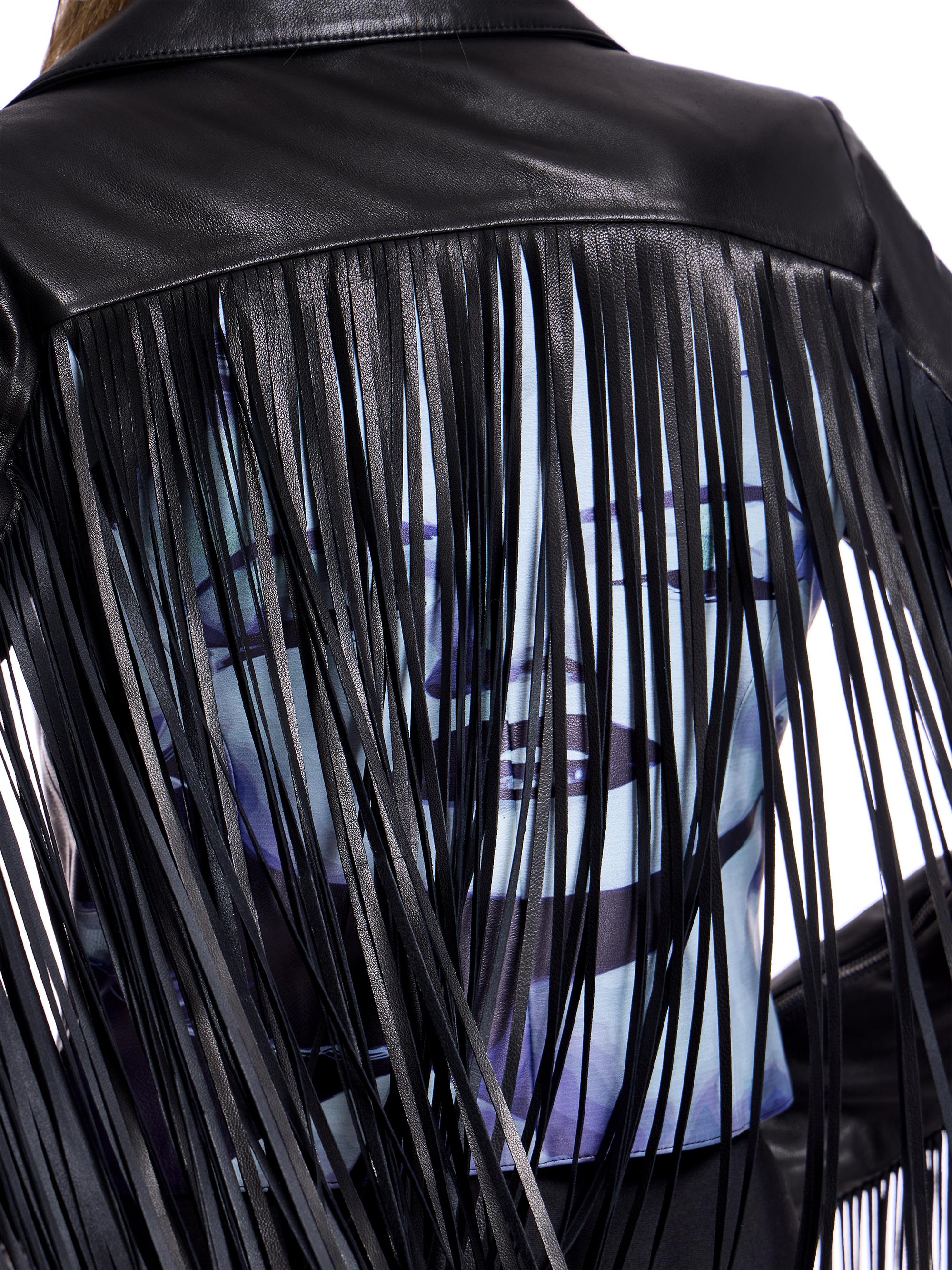 Maximilian Leather Long Fringe Jacket | Saks Fifth Avenue