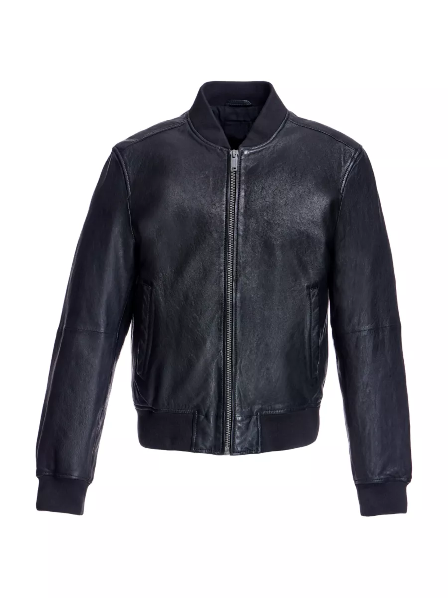 ZARA NEW WOMAN ZW LIMITED EDITION 100% LEATHER BOMBER JACKET