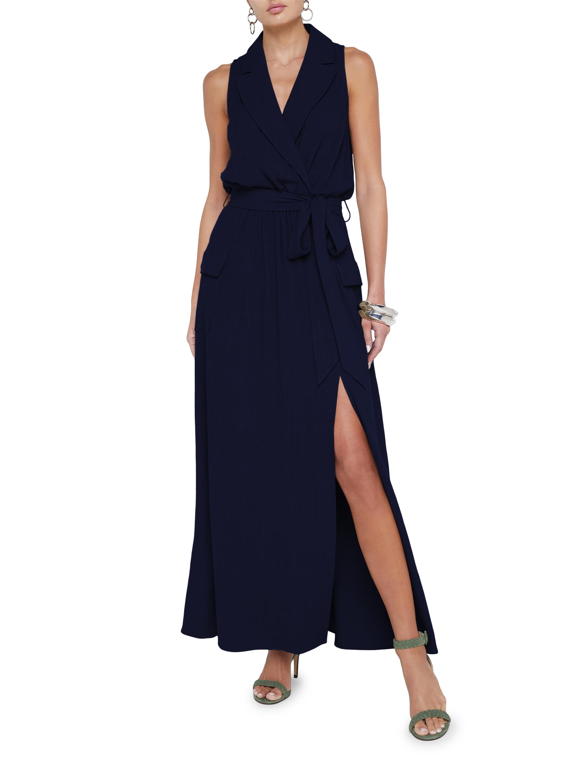 L'AGENCE Mayer Military Maxi Wrap Dress | Saks Fifth Avenue
