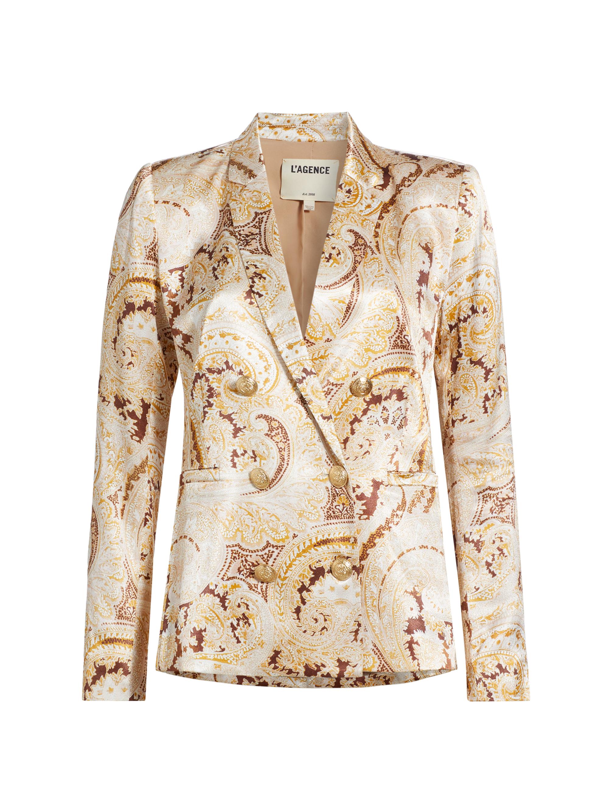 L'AGENCE Women's Colin Double-Breasted Blazer -  Multi Boute Paisley